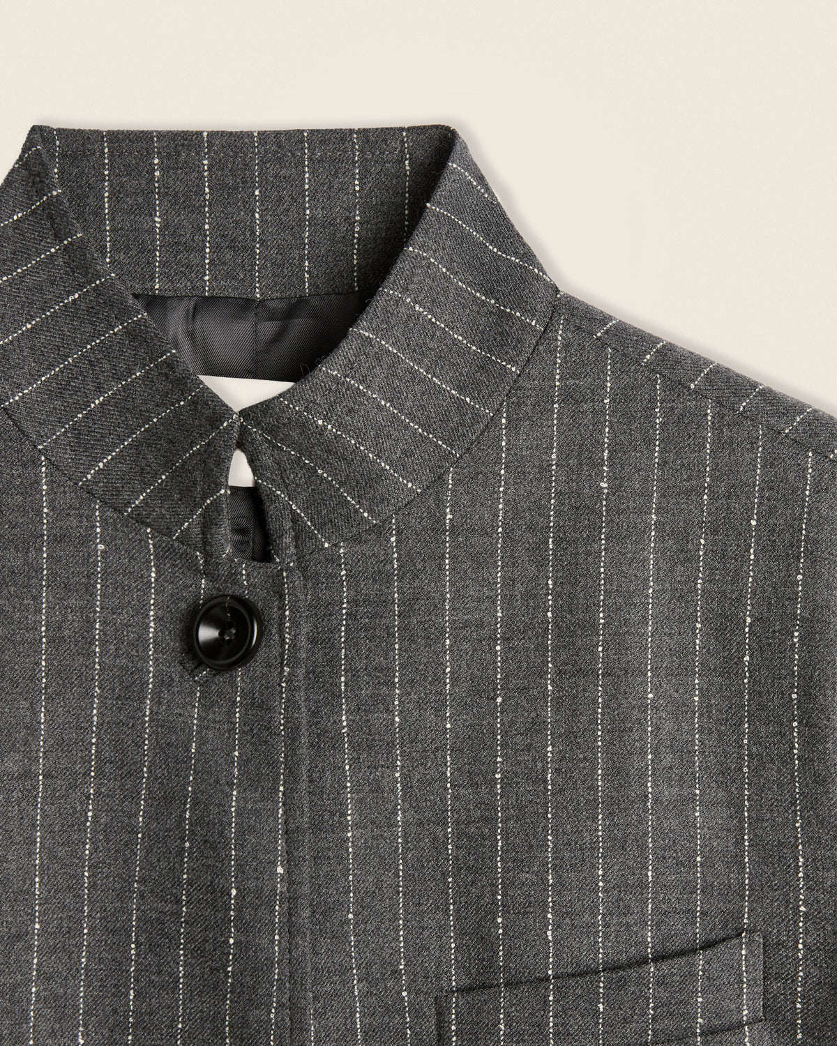 ピンストライプウールフランネル・レギュラーフィットジャケット