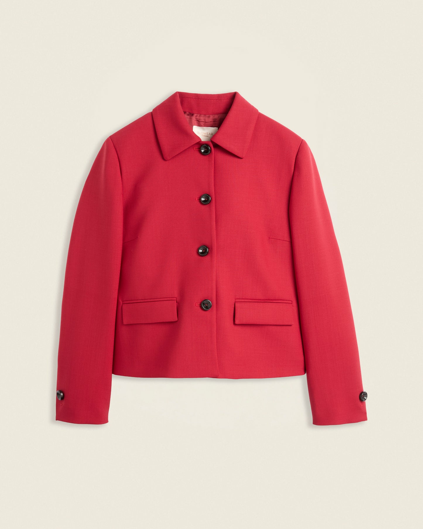 Veste coupe boxy en laine bi-stretch