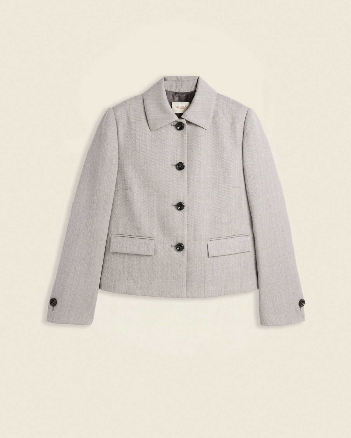 Boxy fit wool cavalry-twill jacket