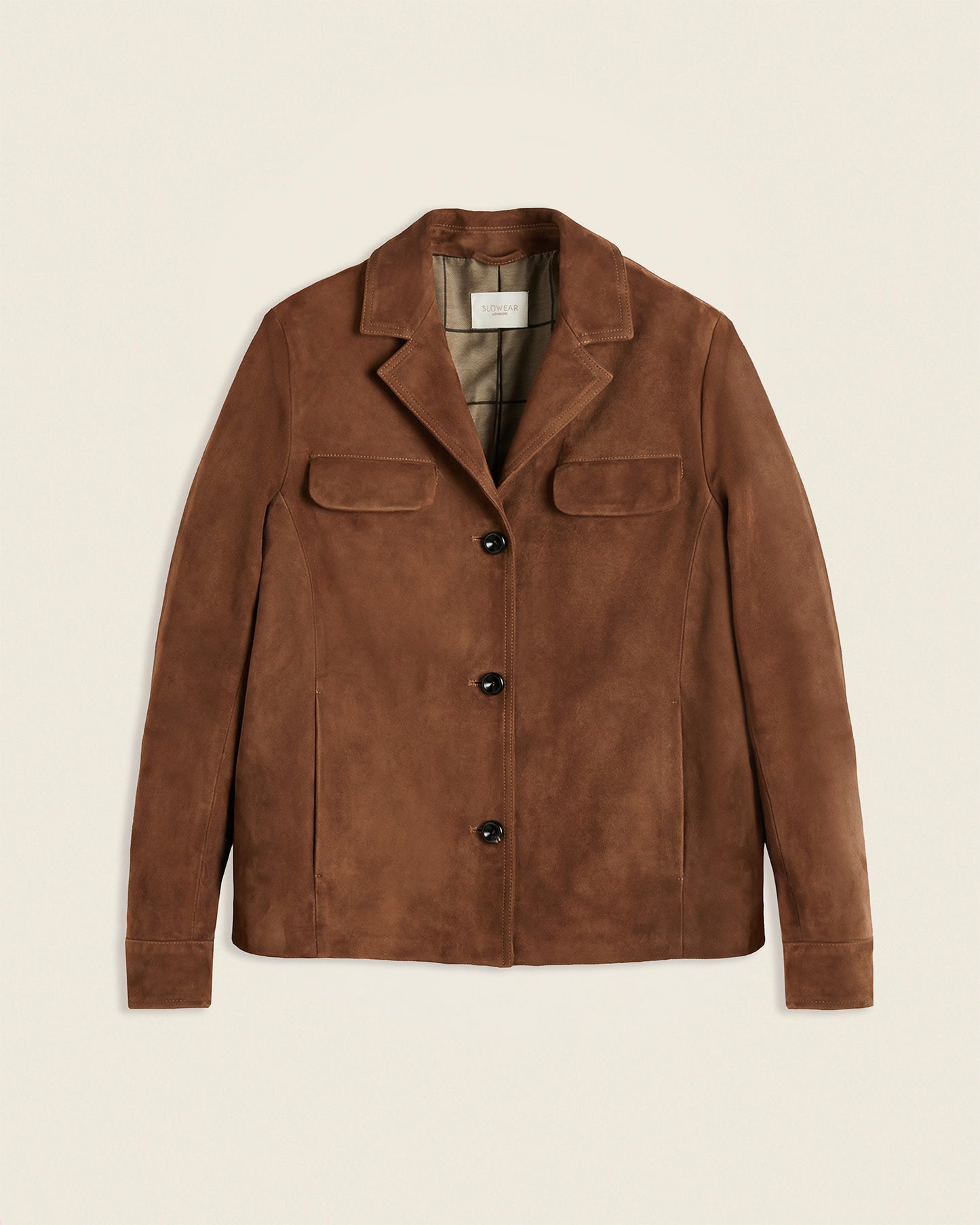 Regular fit suede overshirt