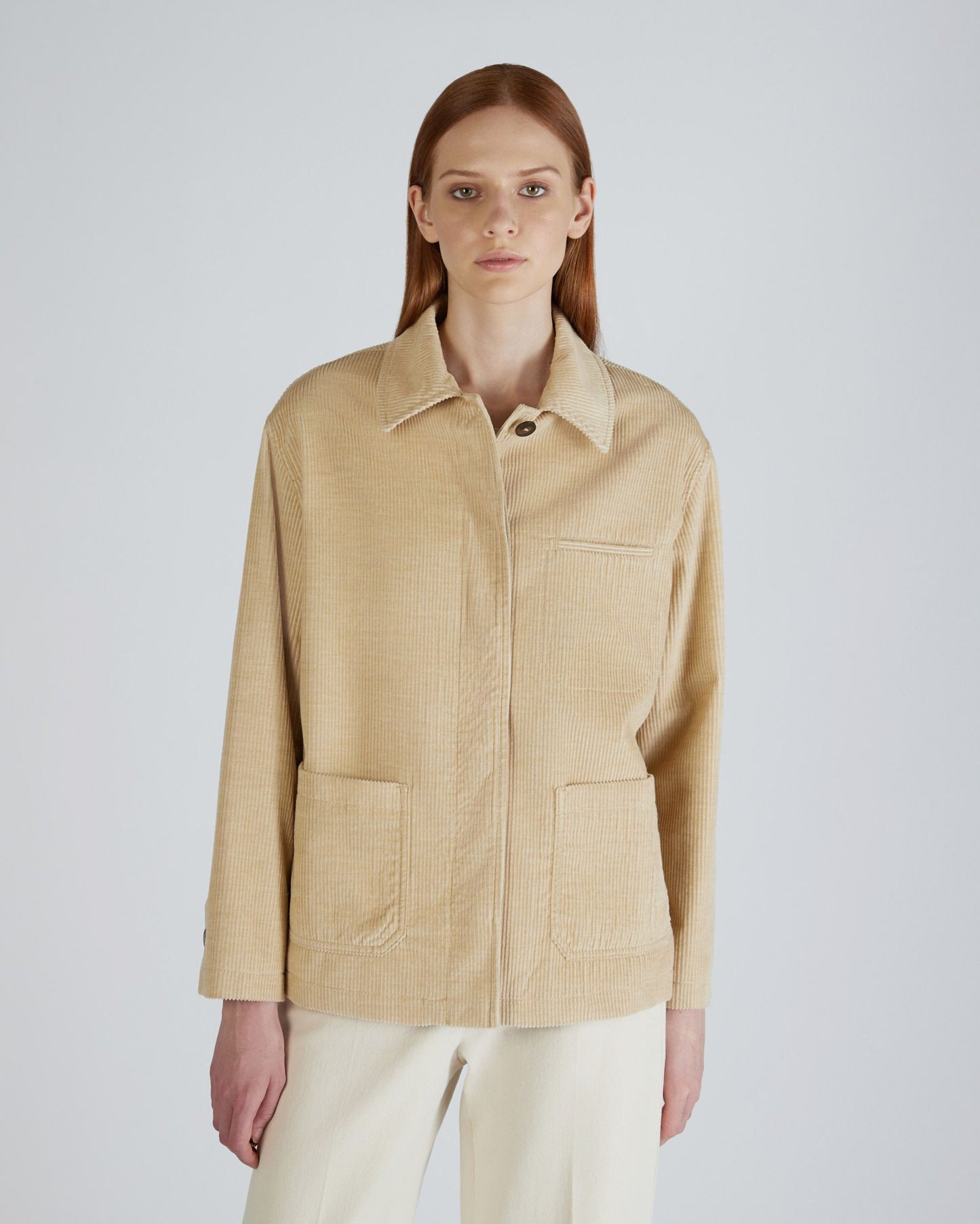 Wide fit corduroy blouson jacket