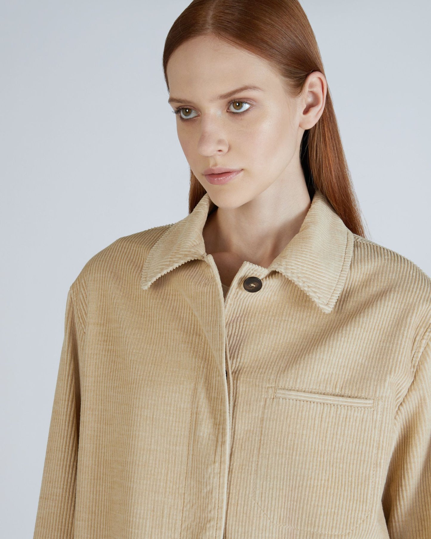 Wide fit corduroy blouson jacket