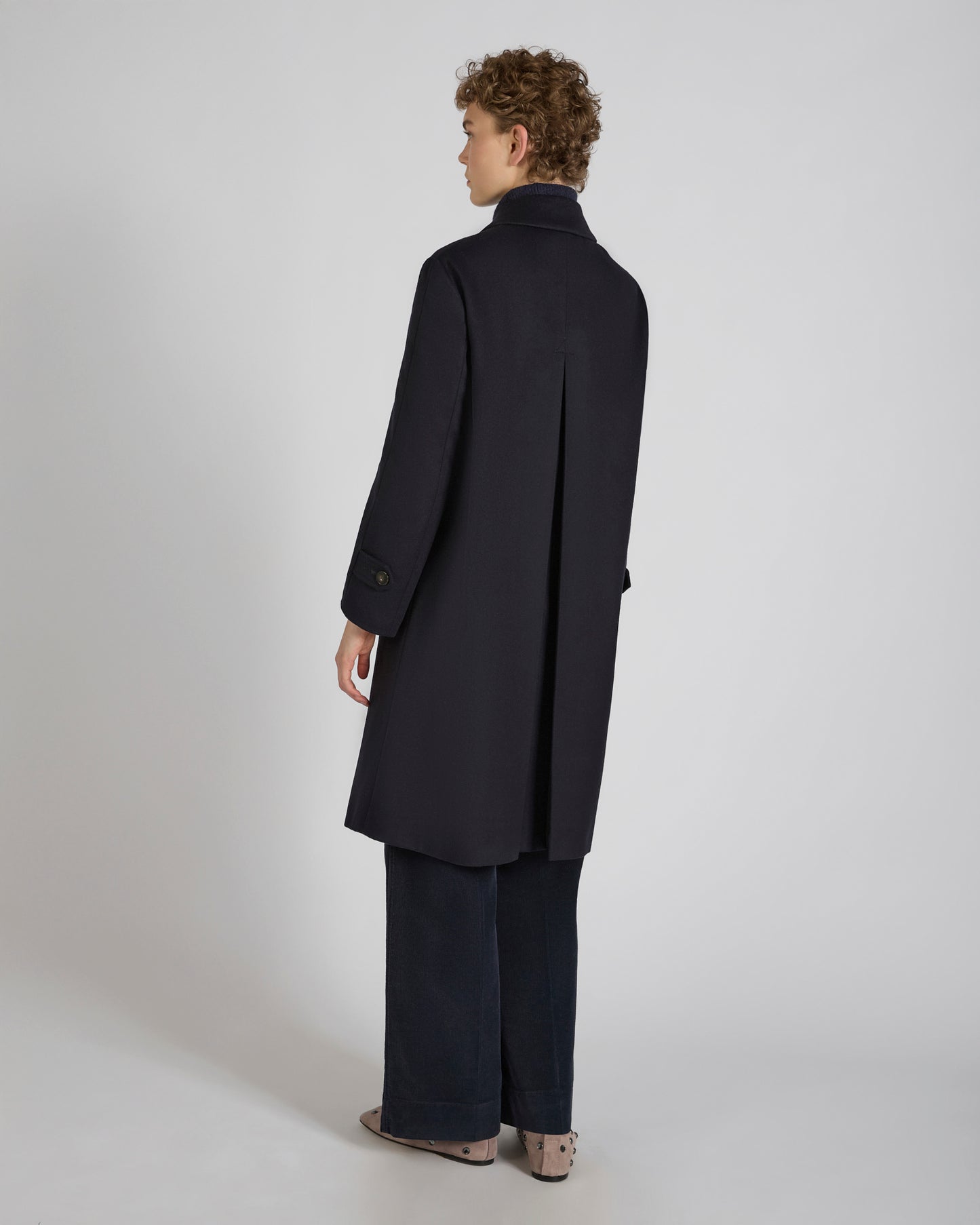 ウールとカシミア・ワイドフィットコート