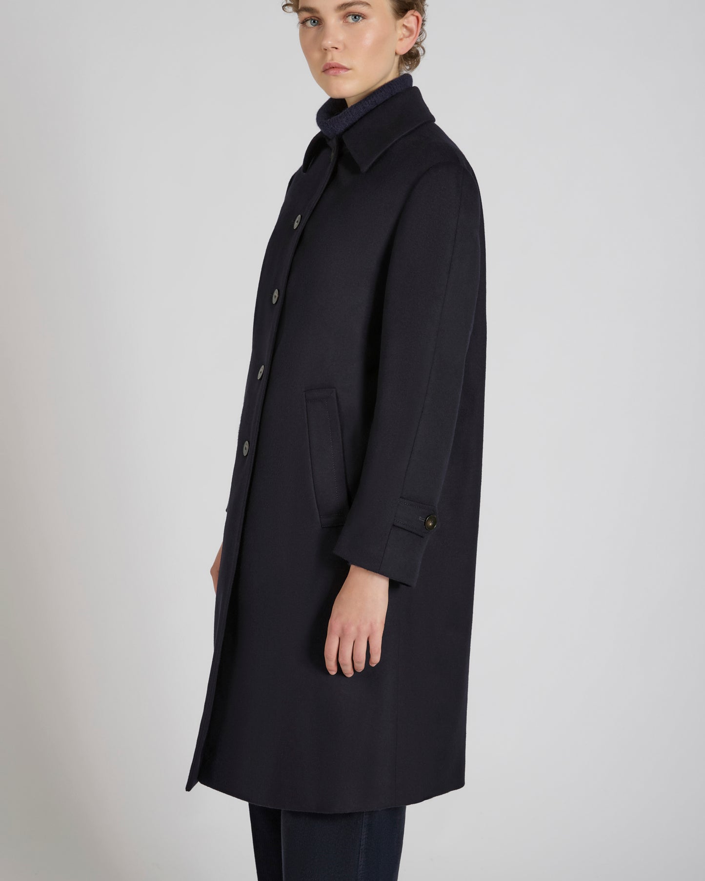 ウールとカシミア・ワイドフィットコート