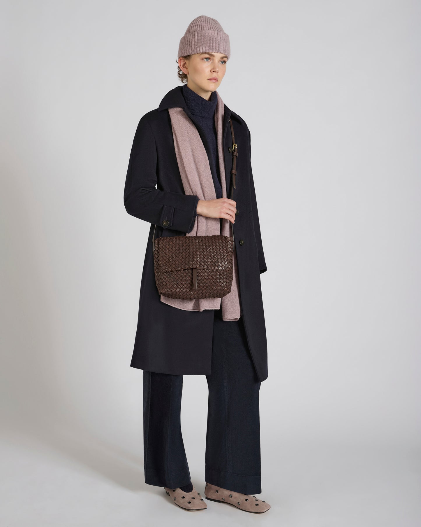 ウールとカシミア・ワイドフィットコート