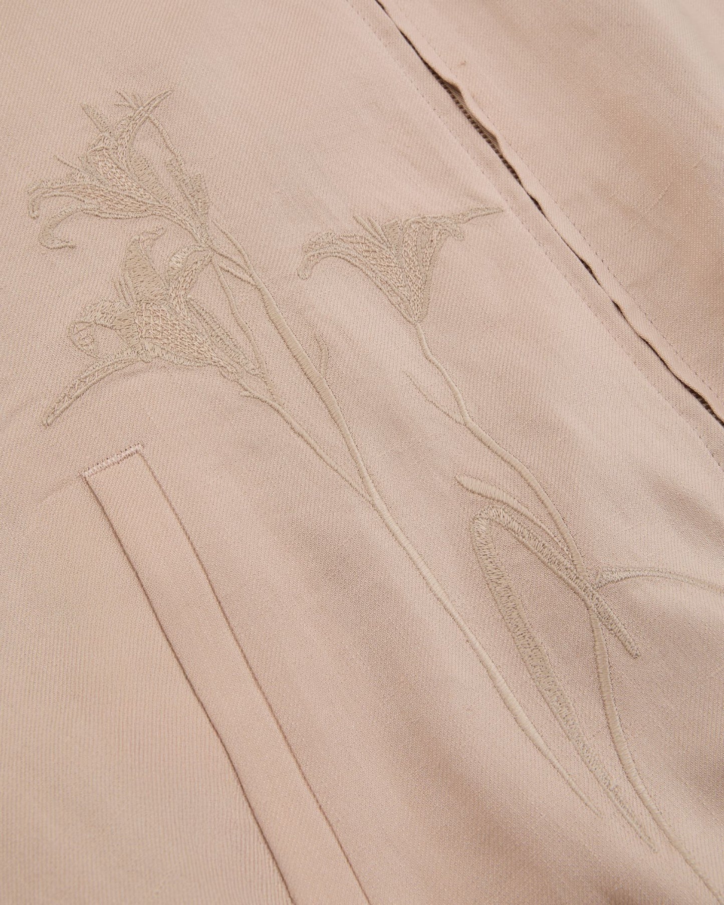 Montedoro - Primo bomber jacket in linen - nude