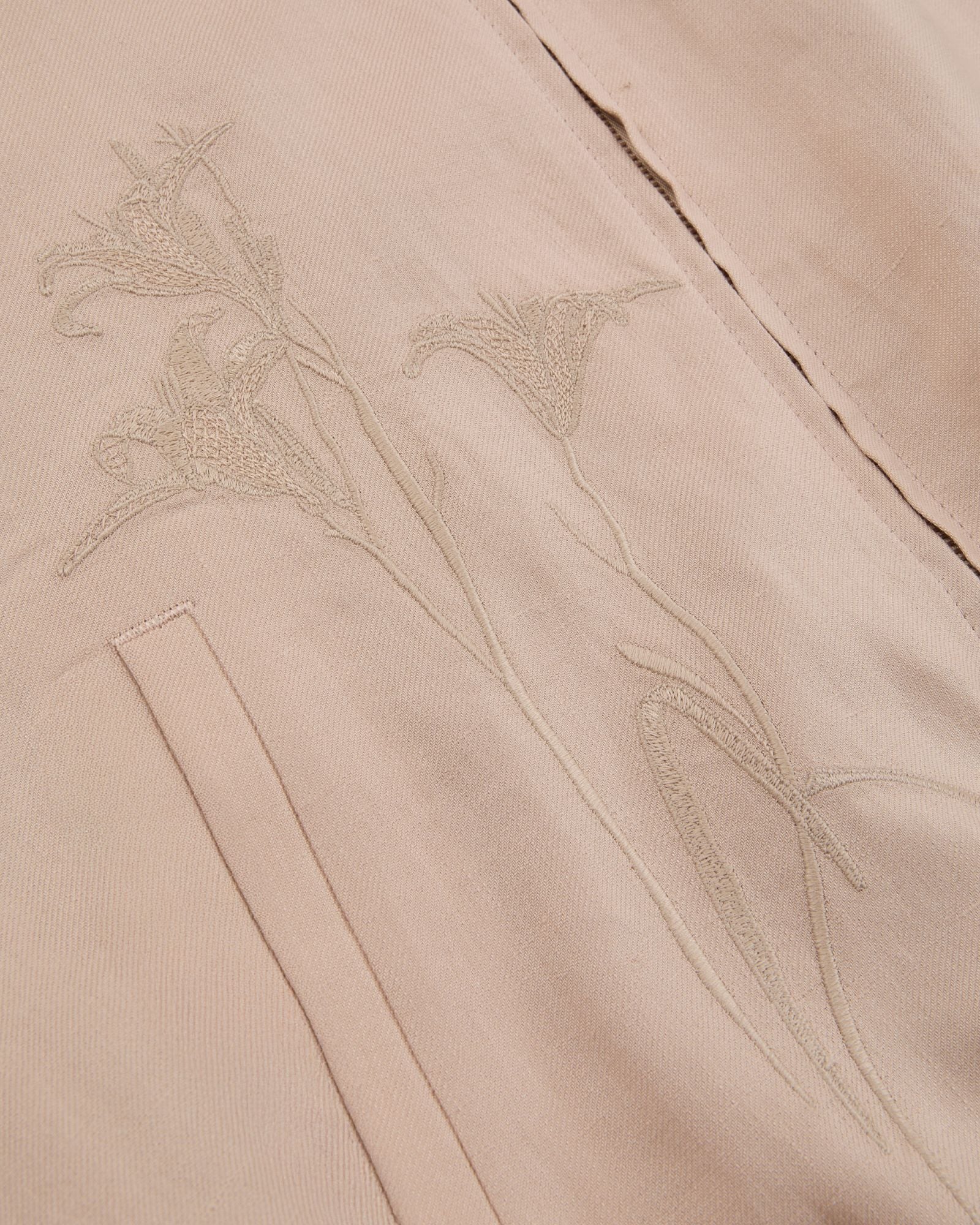 Montedoro - Primo bomber jacket in linen - nude