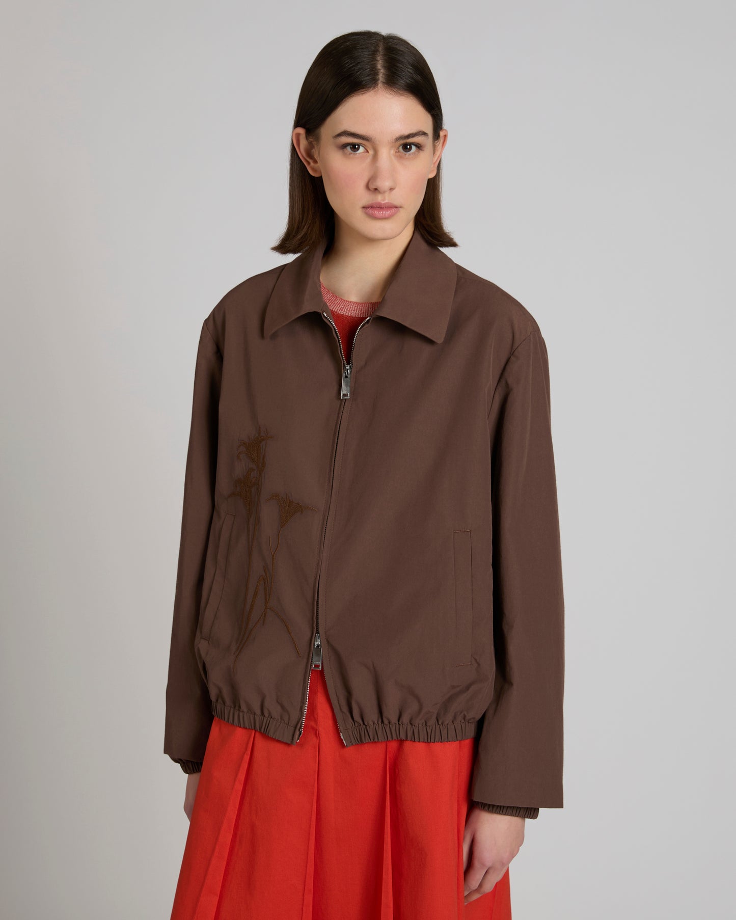 Primo bomber jacket in cotton and technical fabric