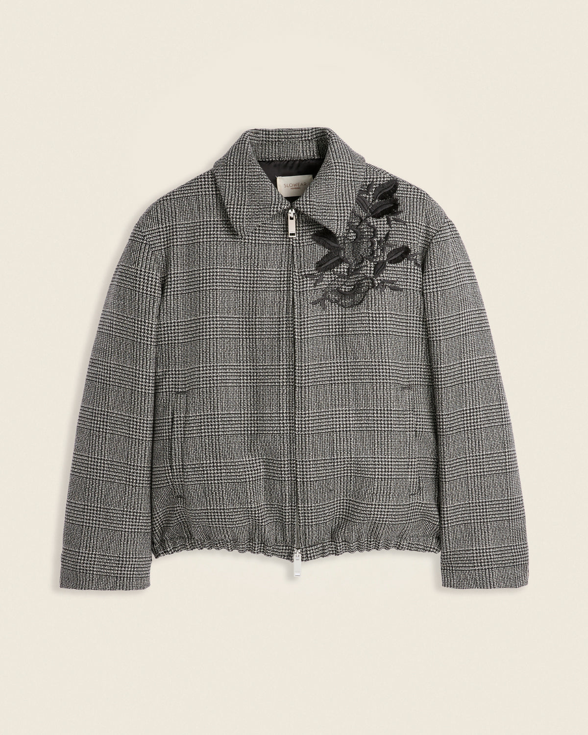 Primo bomber jacket in Prince of Wales wool
