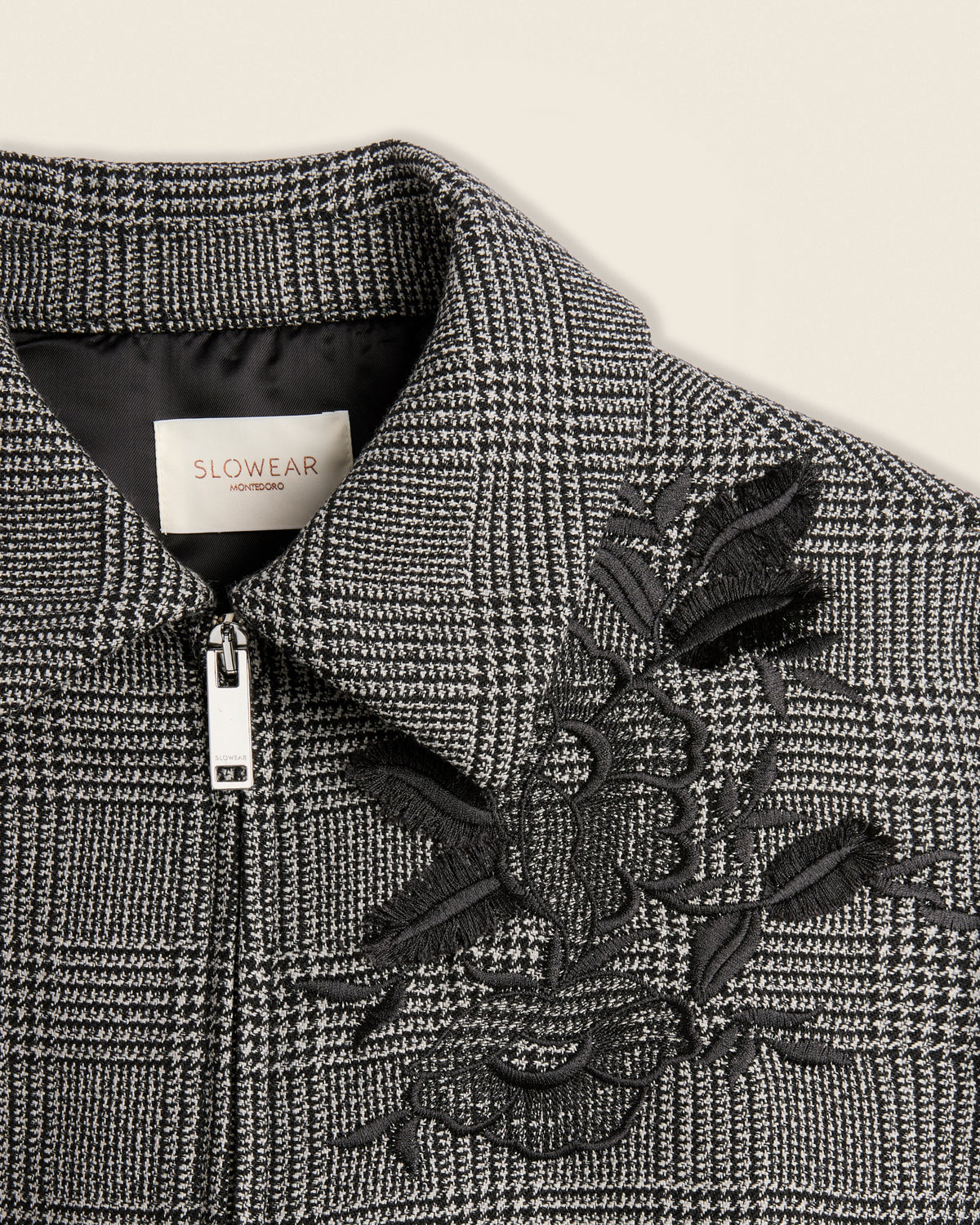 Primo bomber jacket in Prince of Wales wool