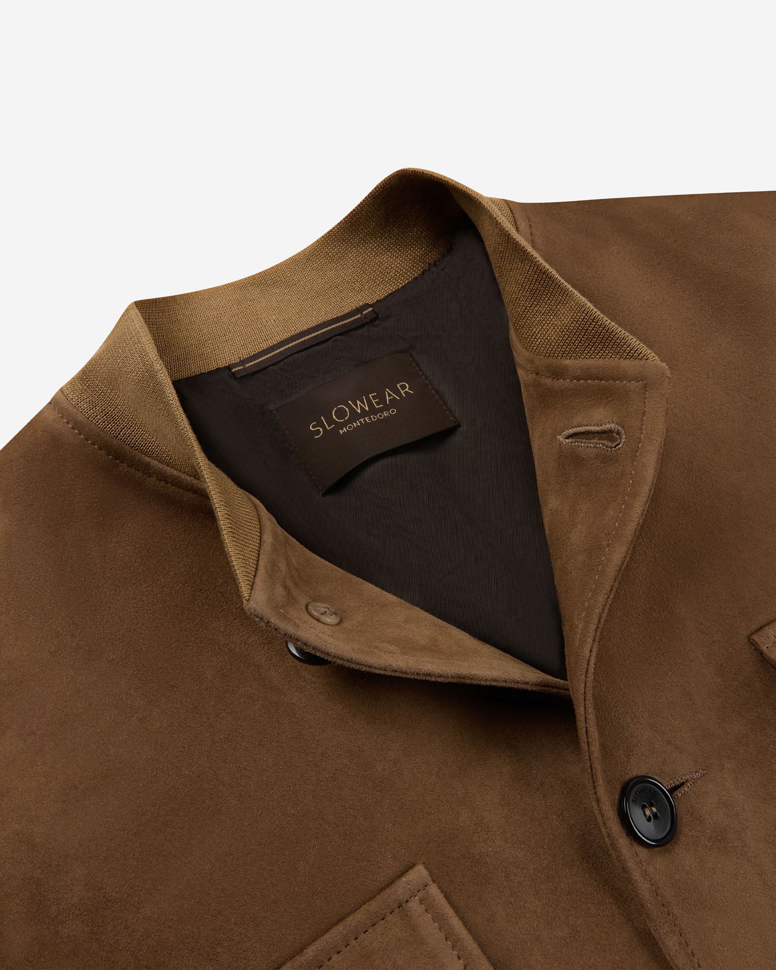 Montedoro - Suede leather bomber jacket - light brown