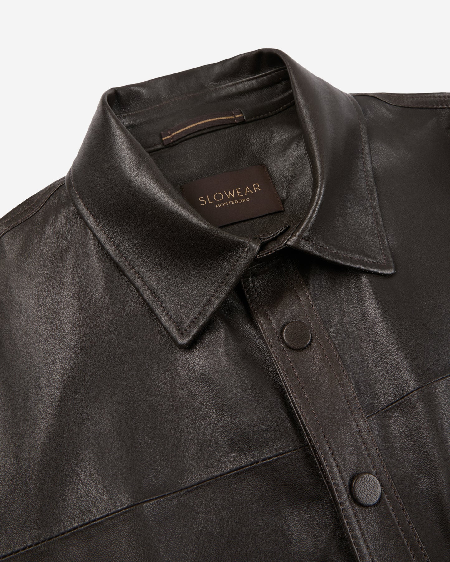 Leather overshirt