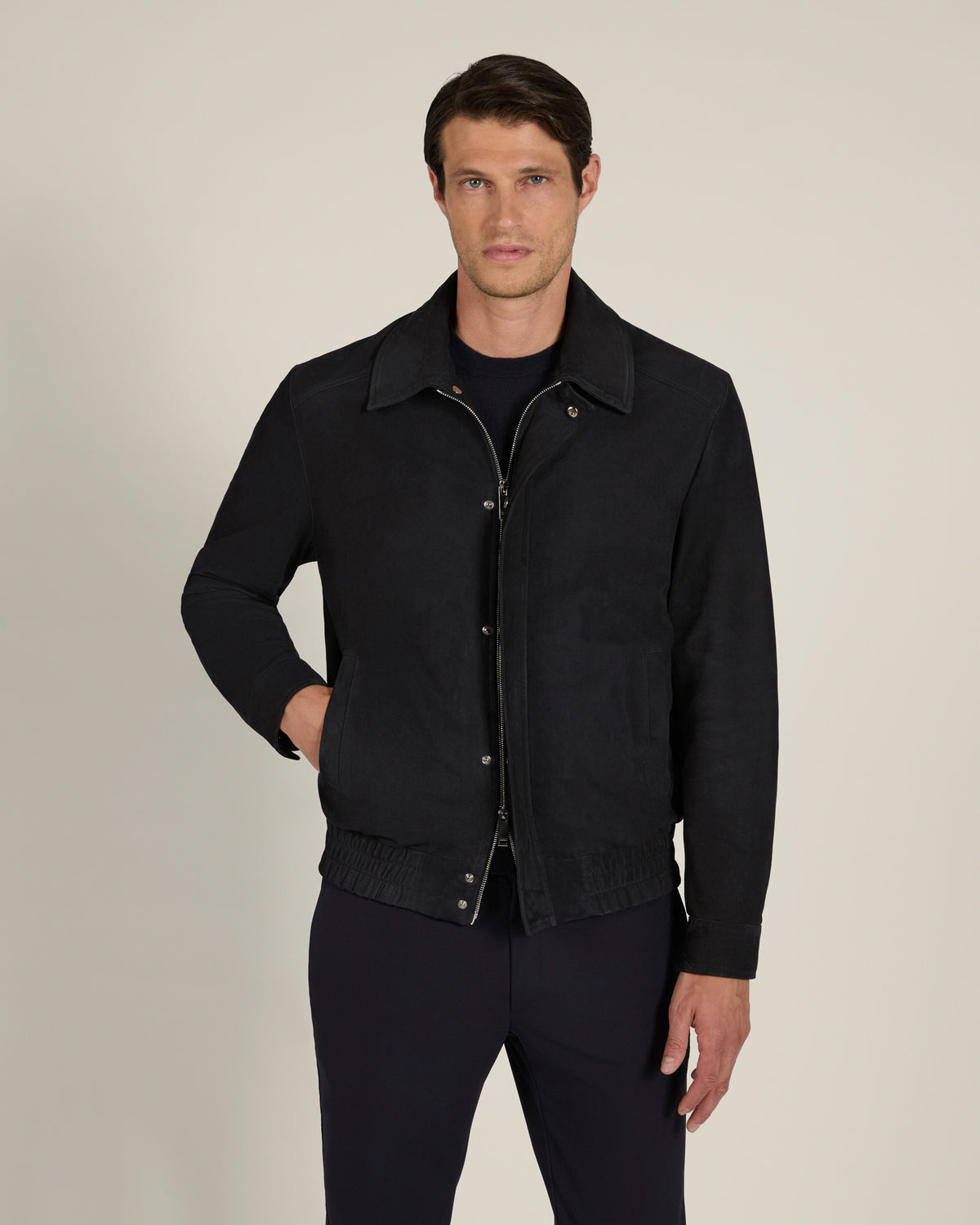 Veloursleder-Bomber