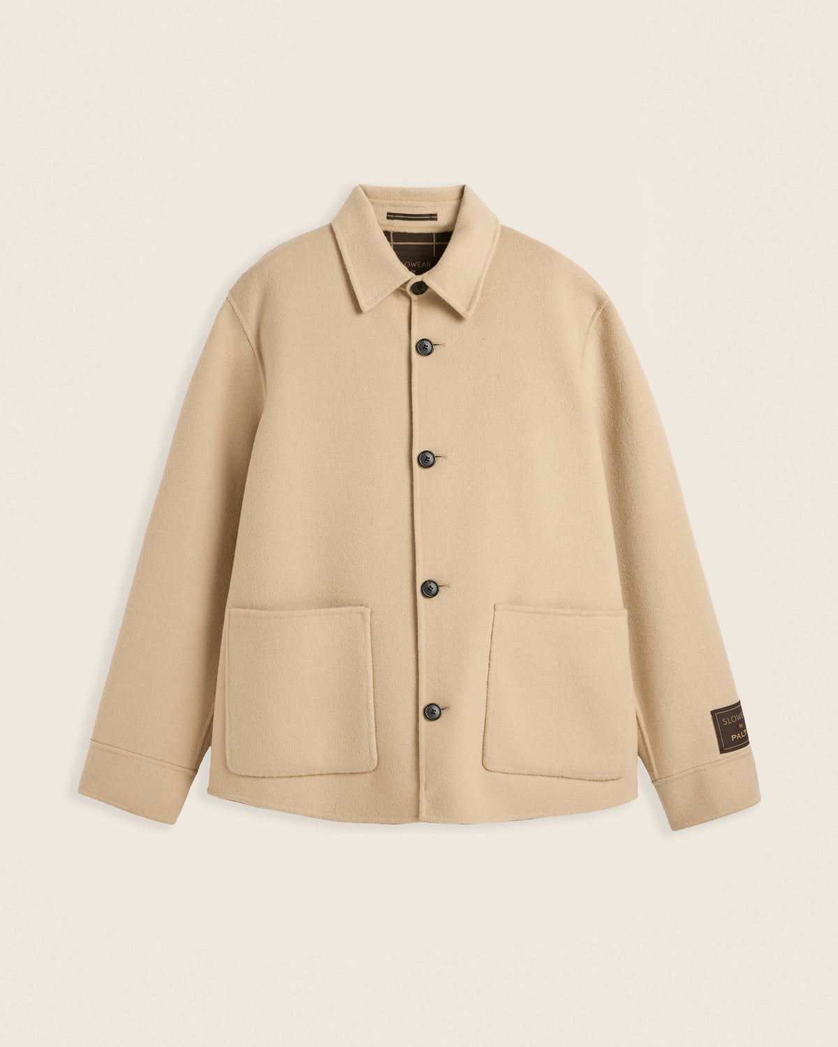 Doublefaced wool overshirt