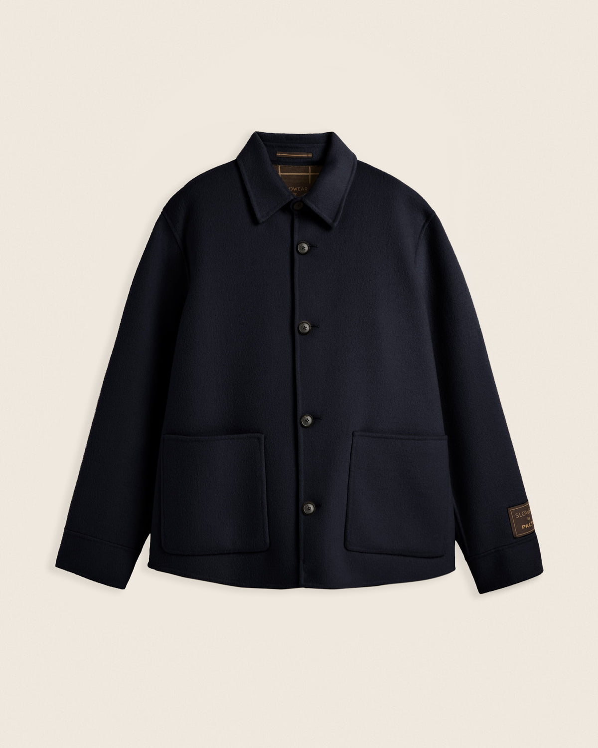 Doublefaced wool overshirt