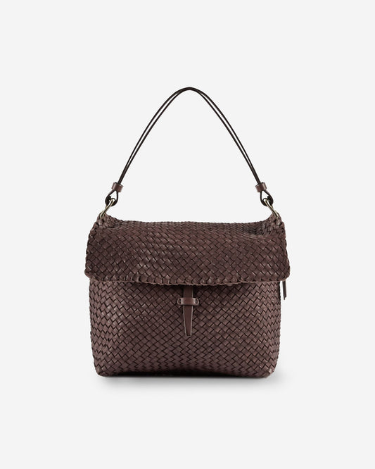 Massimo Palomba - Calfskin shoulder bag - pruce