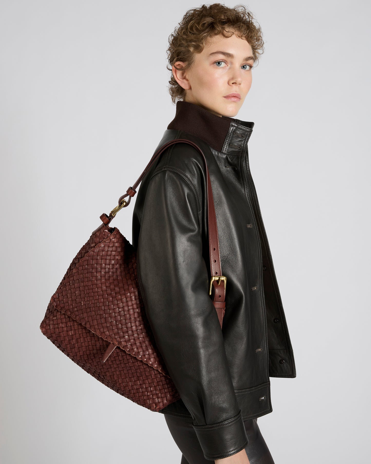 Borsa a spalla in pelle di vitello