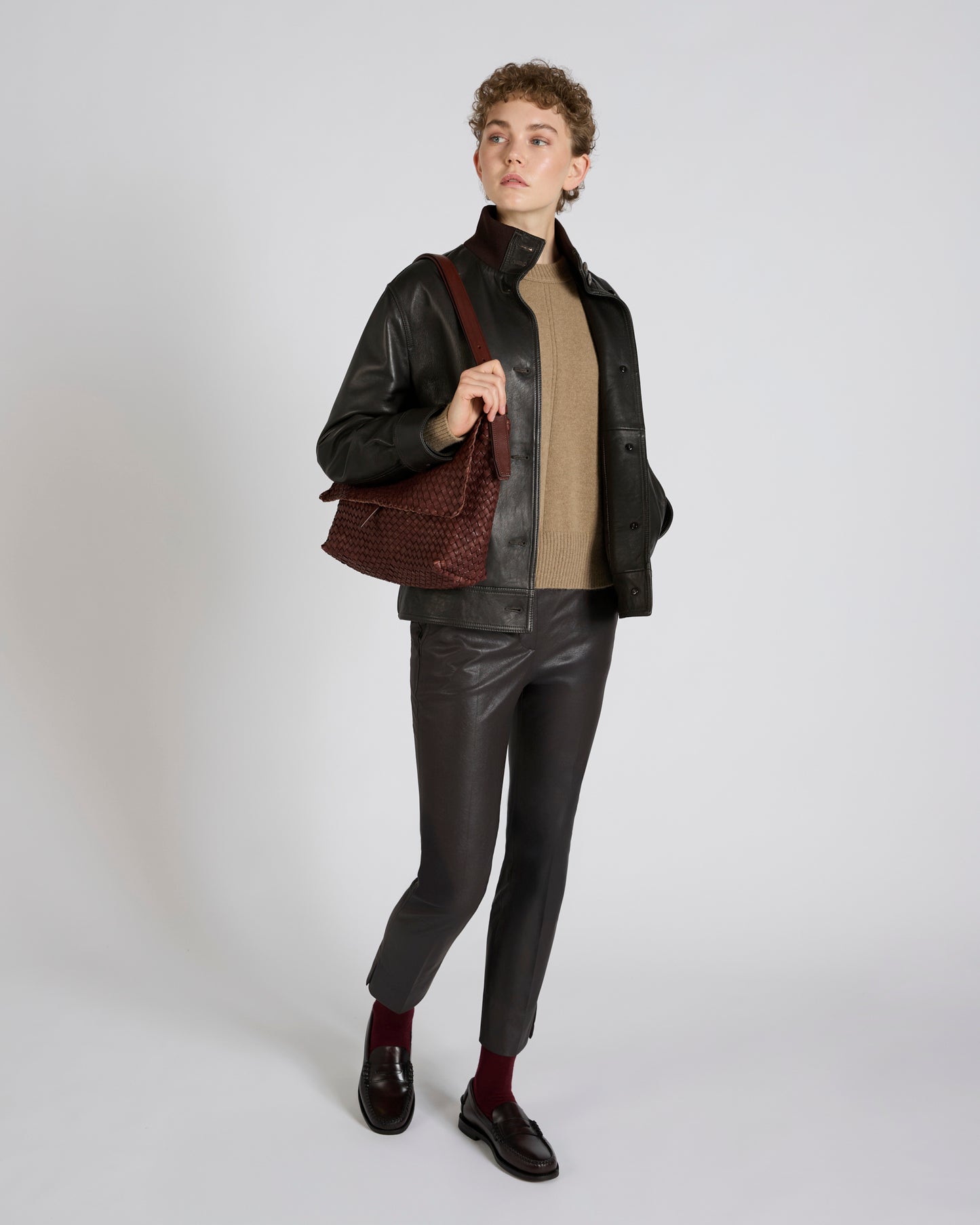 Borsa a spalla in pelle di vitello