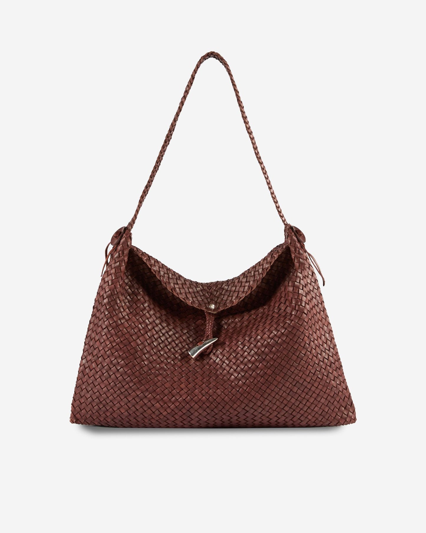 Massimo Palomba - Maxi calfskin shoulder bag - brown