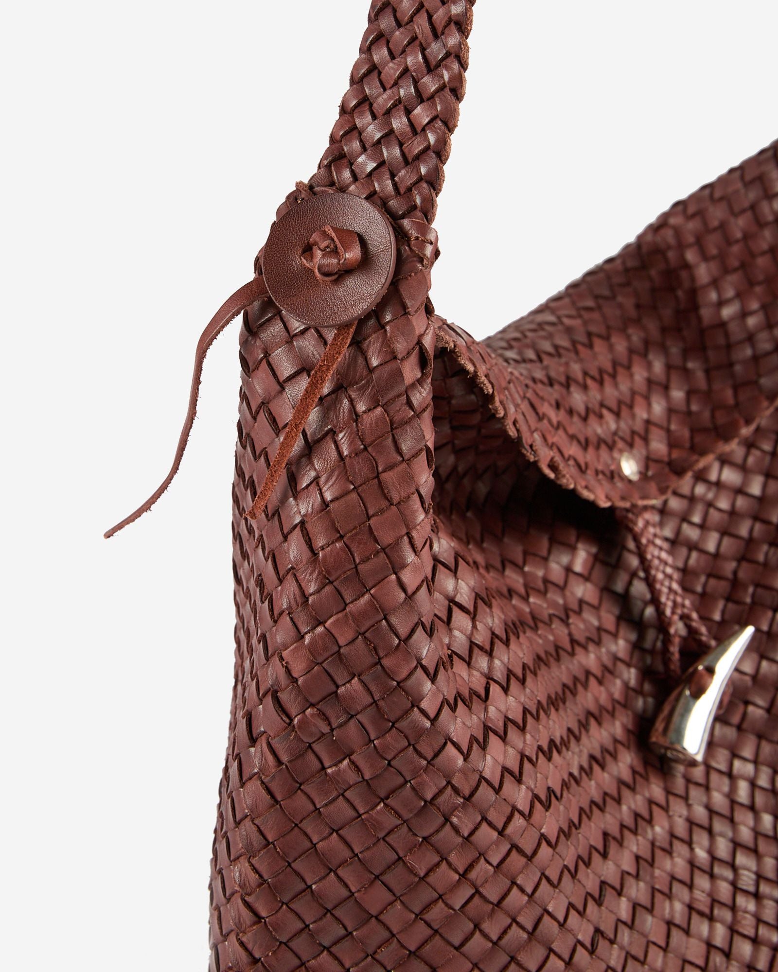 Massimo Palomba - Maxi calfskin shoulder bag - brown