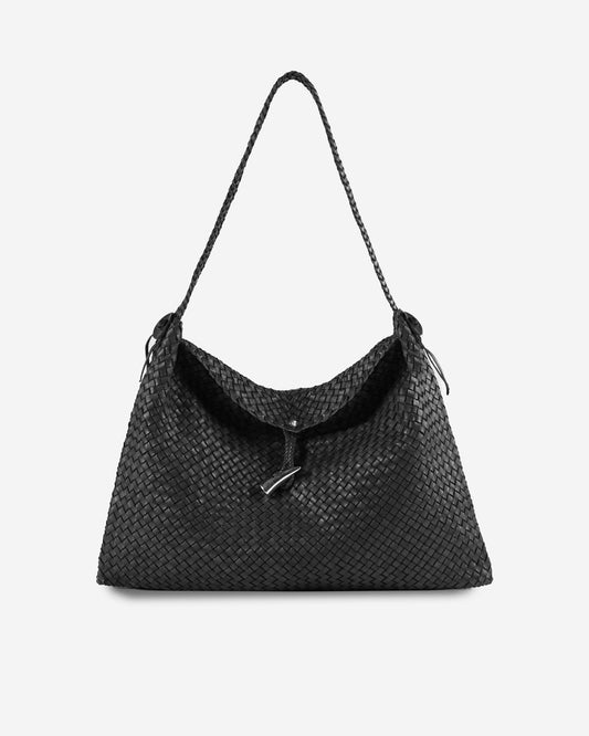 Massimo Palomba - Maxi calfskin shoulder bag - black