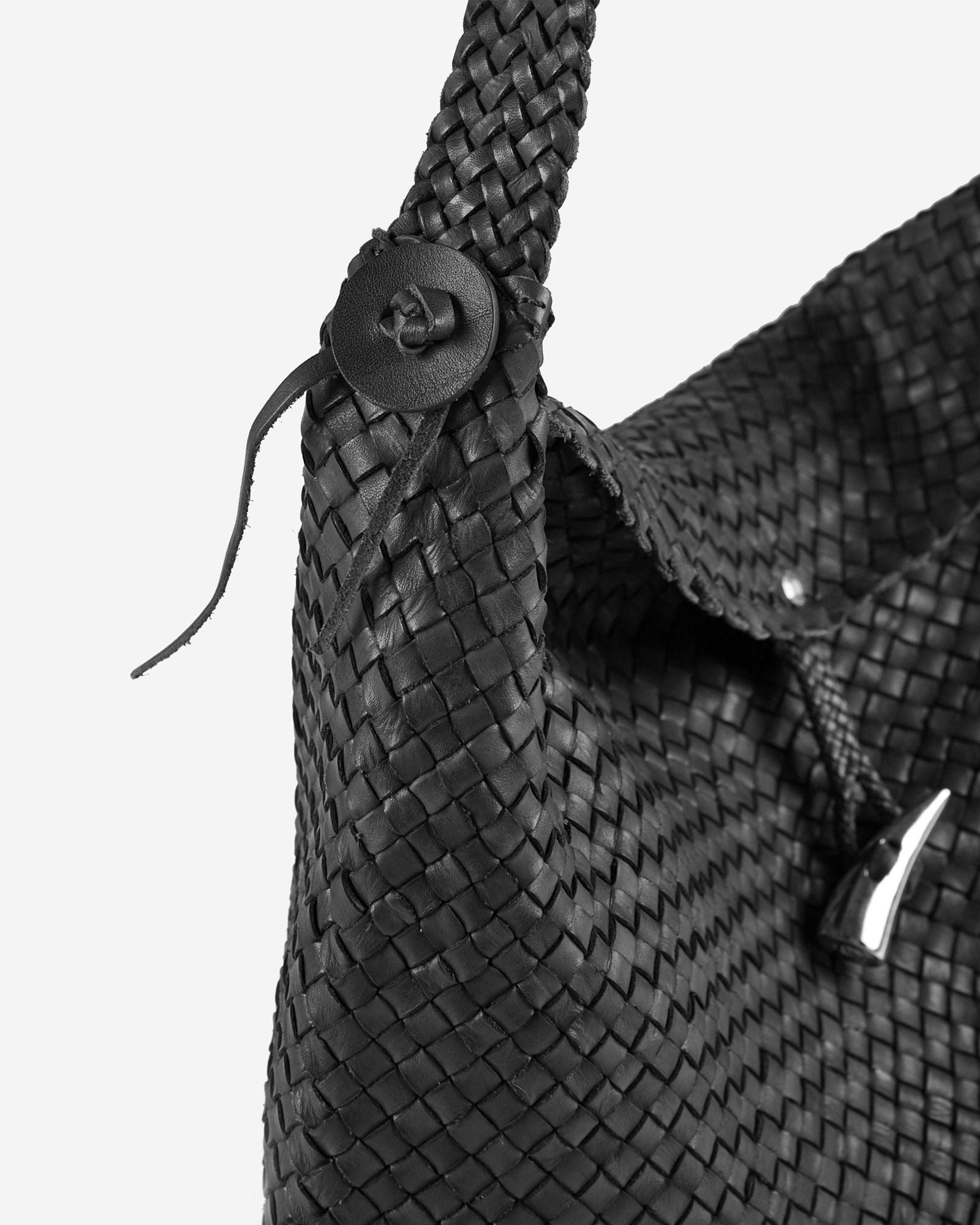 Massimo Palomba - Maxi calfskin shoulder bag - black