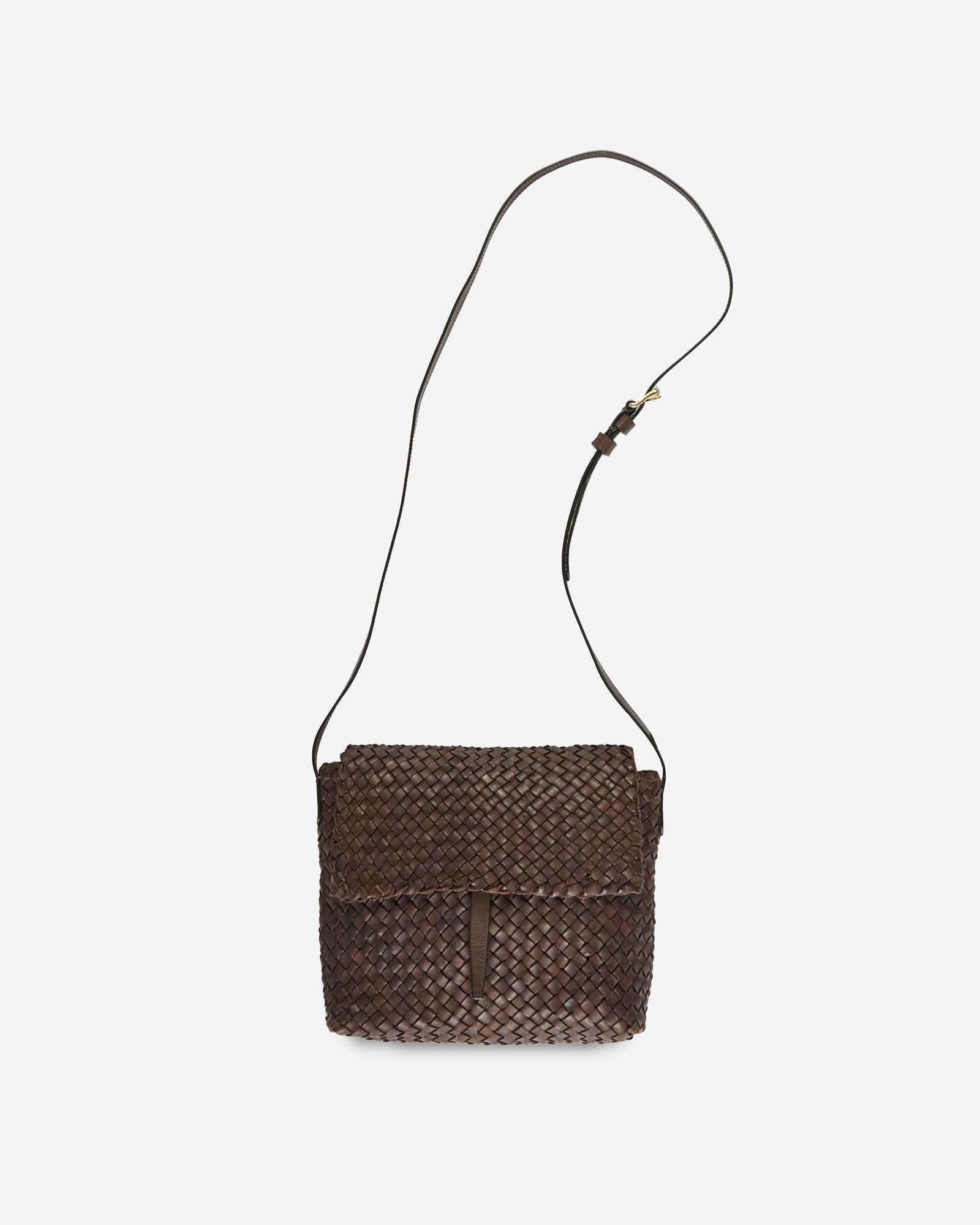 Massimo Palomba - Calfskin crossbody bag - dark brown