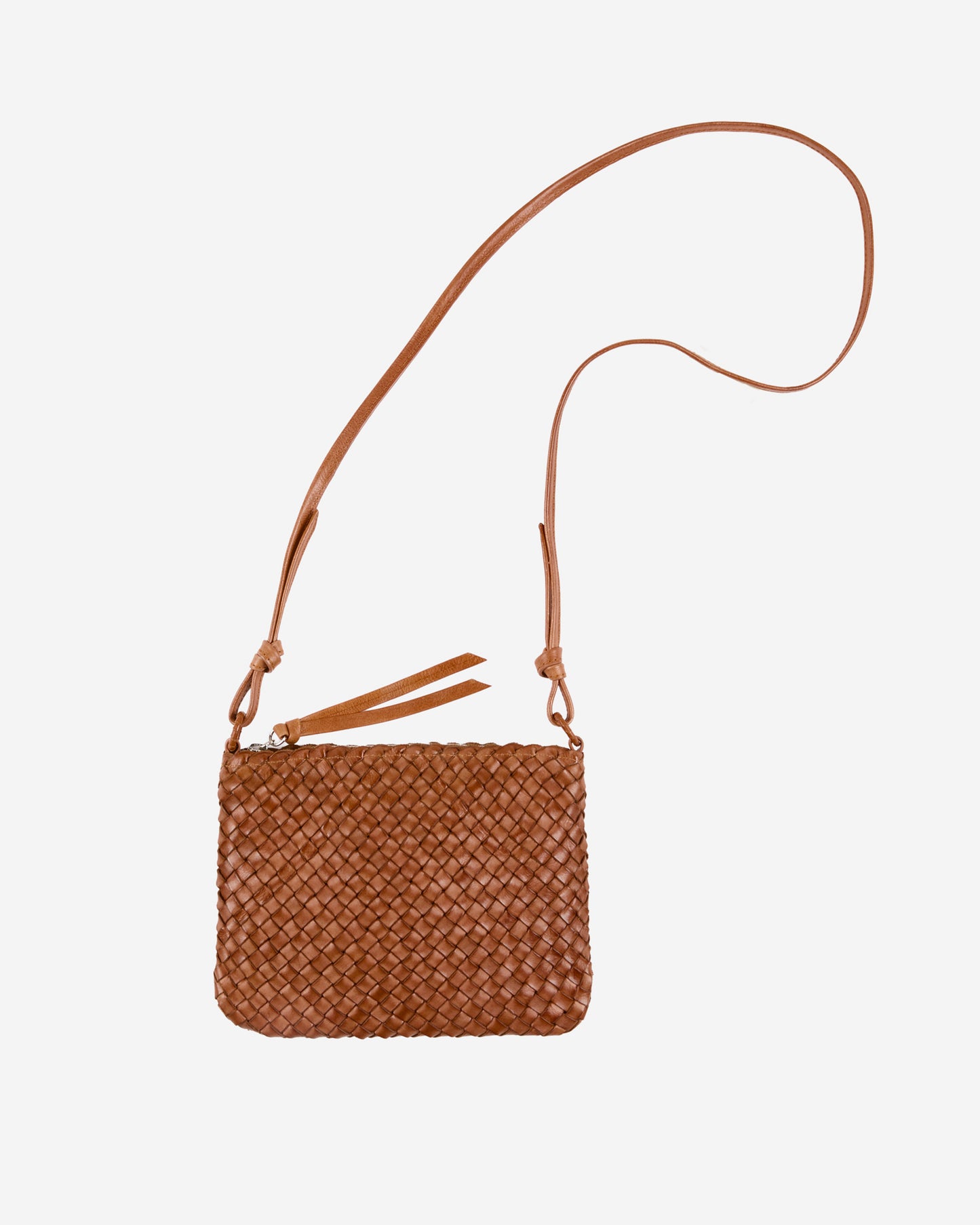Braided leather bag