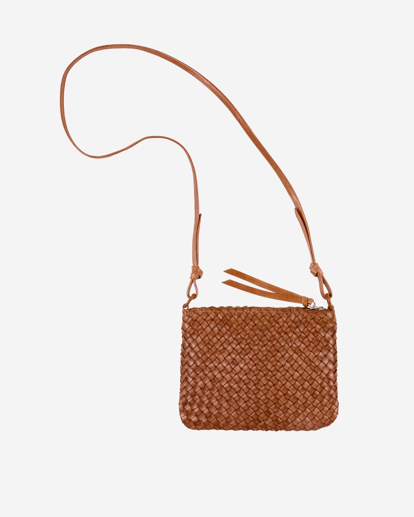Braided leather bag