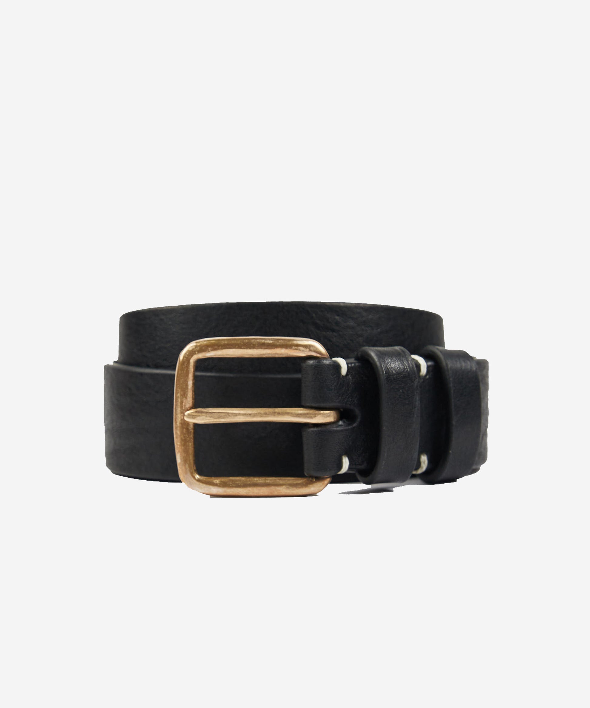 Massimo Palomba Ceinture en cuir grainé noir – Slowear