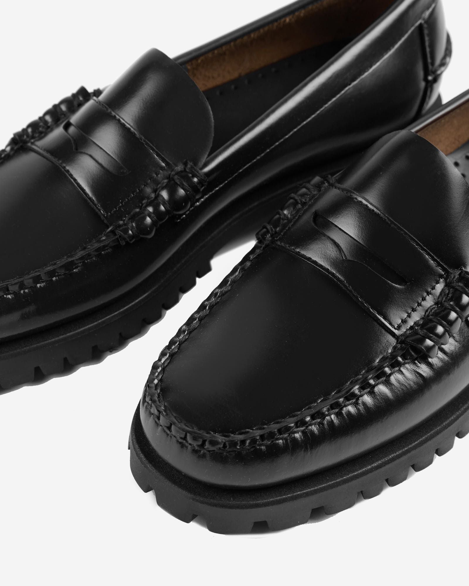 Sebago Slowear Dan Lug leather moccasins black