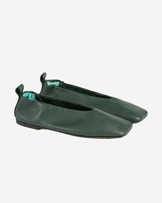 Slowear - Leather ballet pumps - dark green
