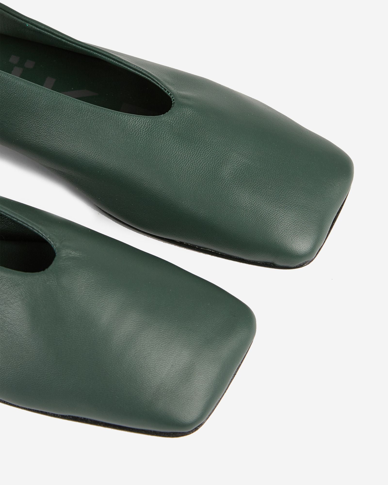 Slowear - Leather ballet pumps - dark green