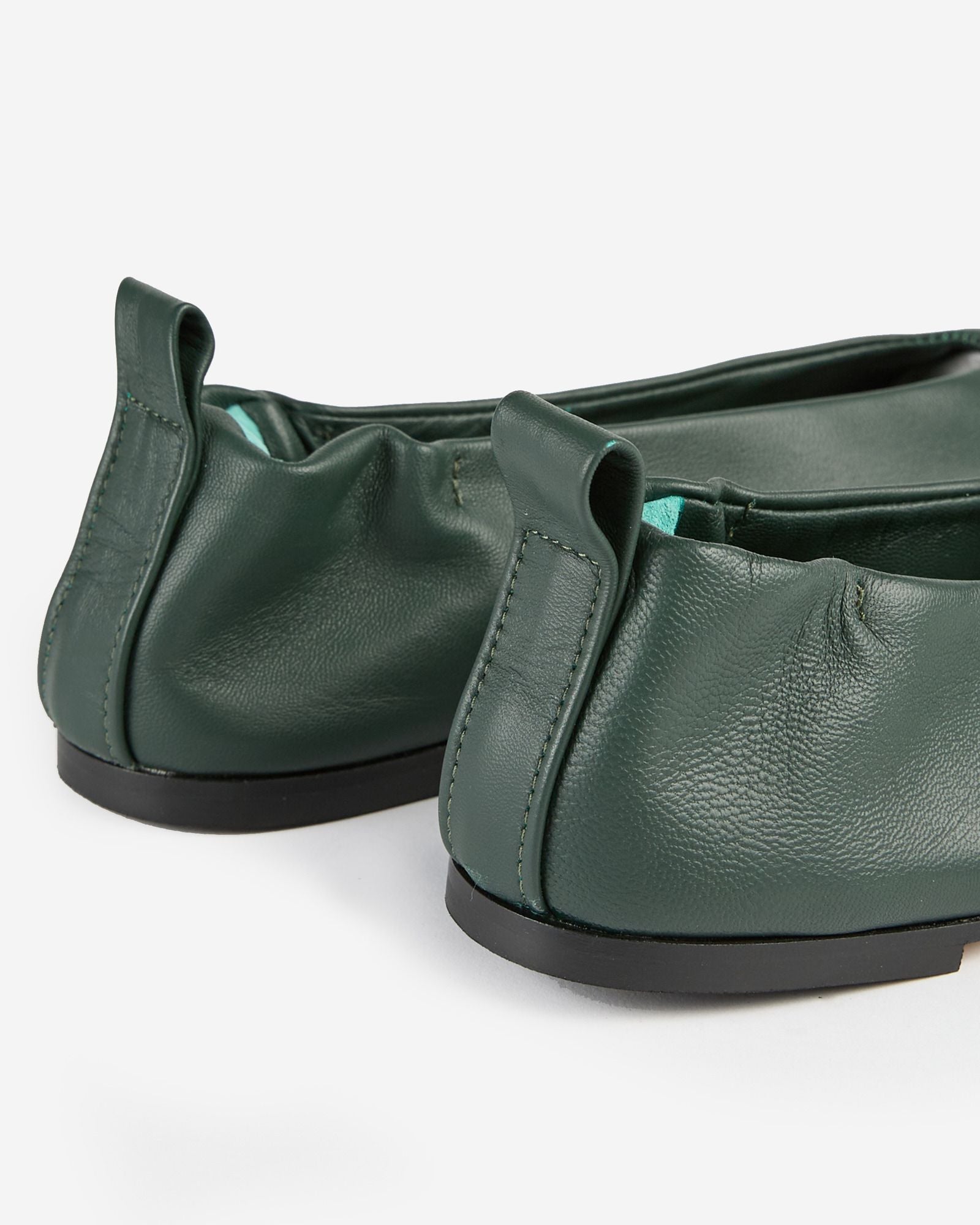 Slowear - Leather ballet pumps - dark green