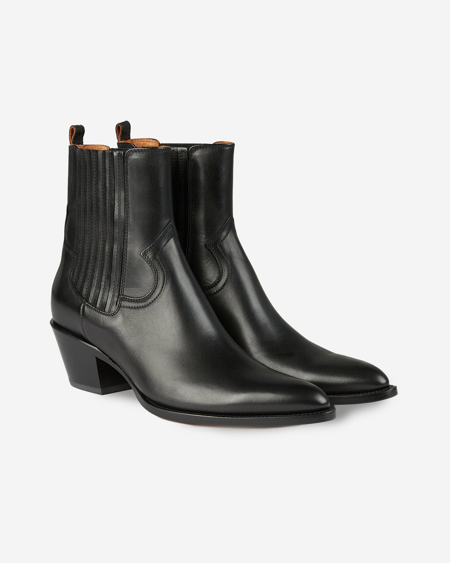 レザー製テキサススタイルショートブーツ