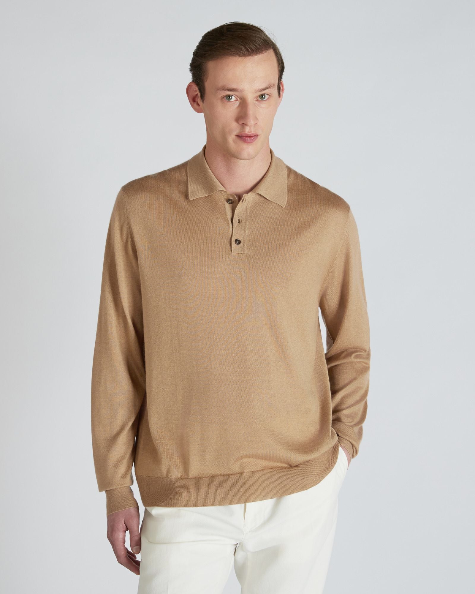 polo slim fit dress shirts Slim Fit Knit Cotton Oxford Shirt