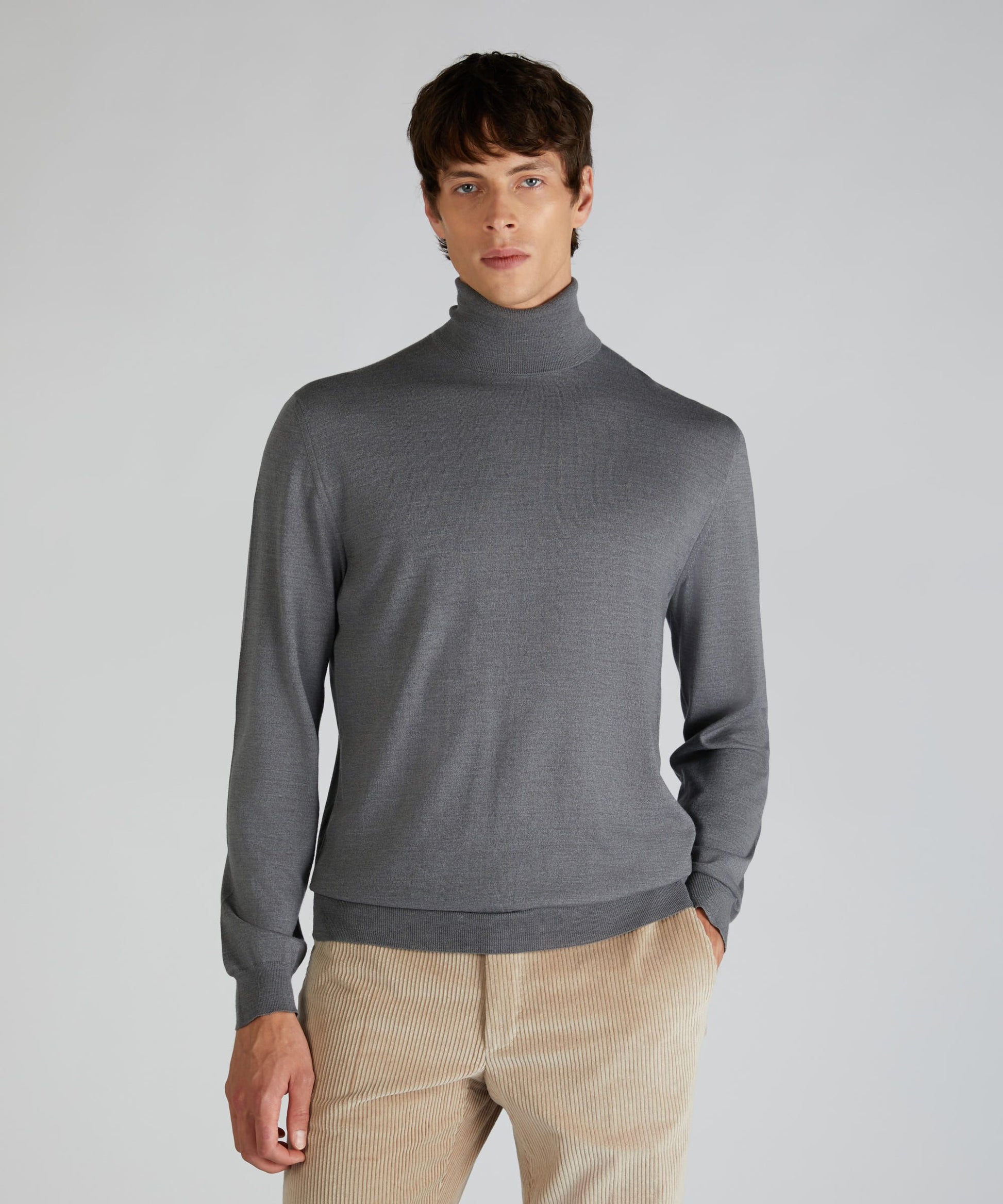 Zanone - Slim-fit Flexwool Turtleneck Sweater - grey – Slowear