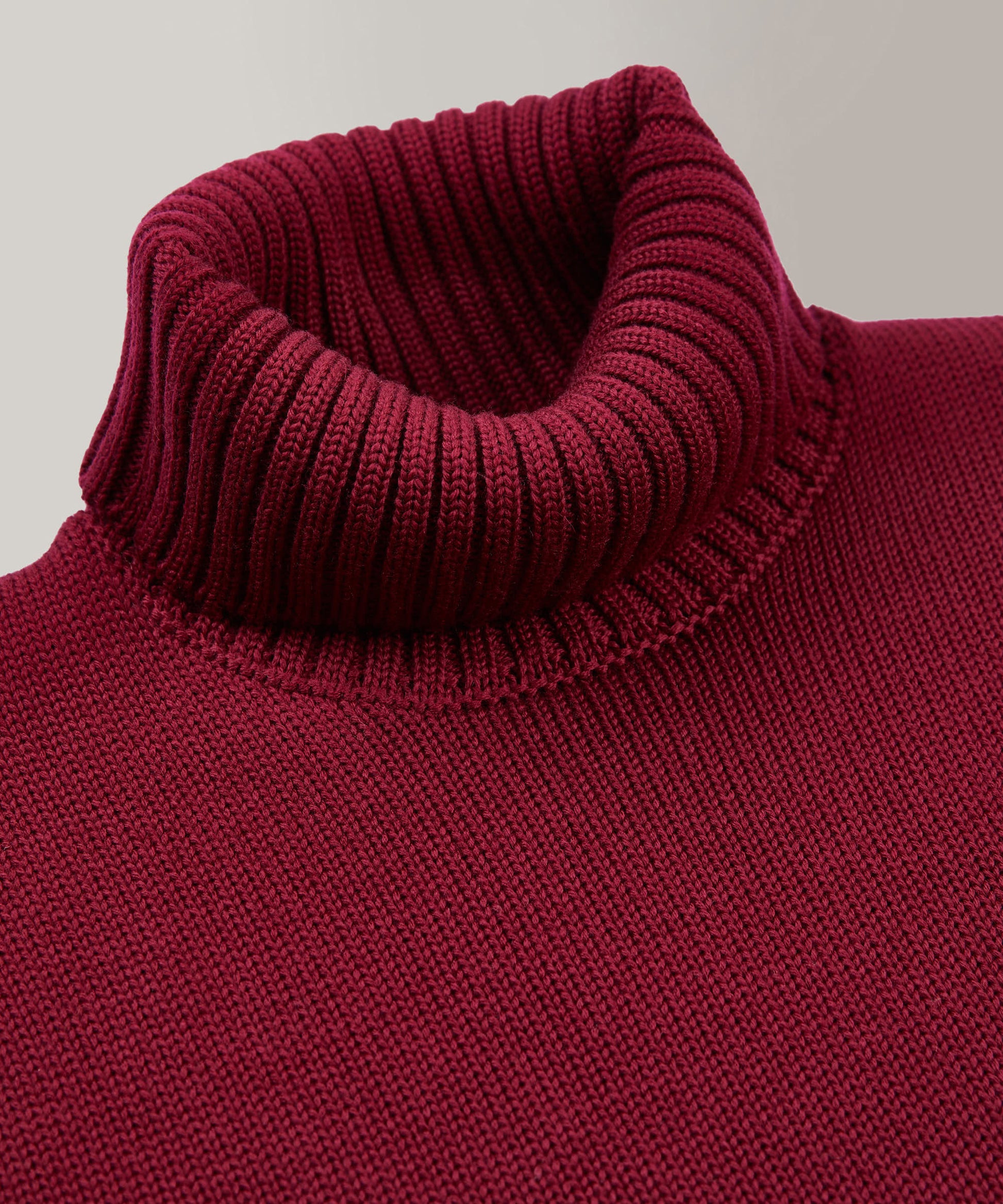 Zanone - Slim-fit merino wool turtleneck sweater - dark red – Slowear