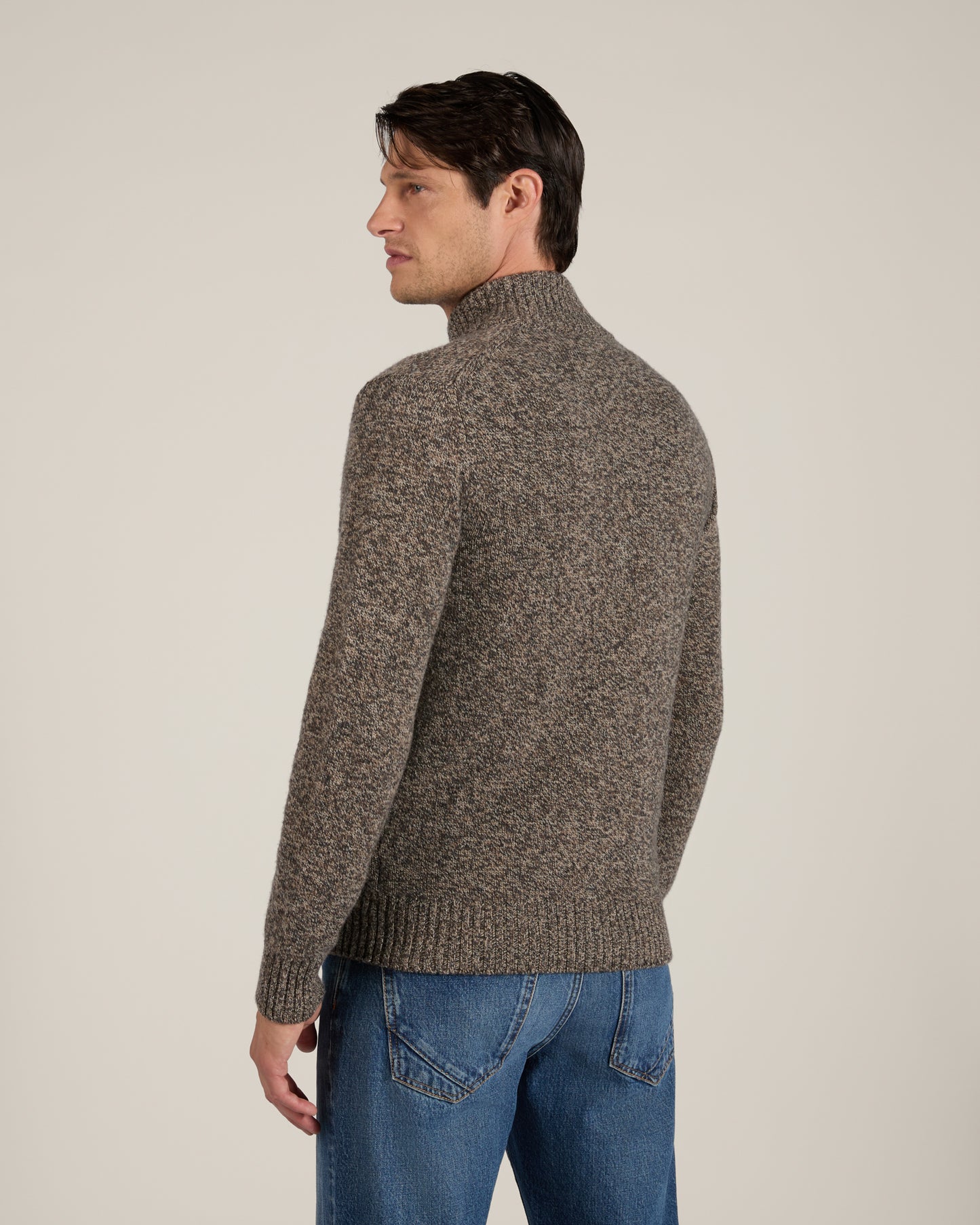 Slim fit Geelong wool bomber cardigan