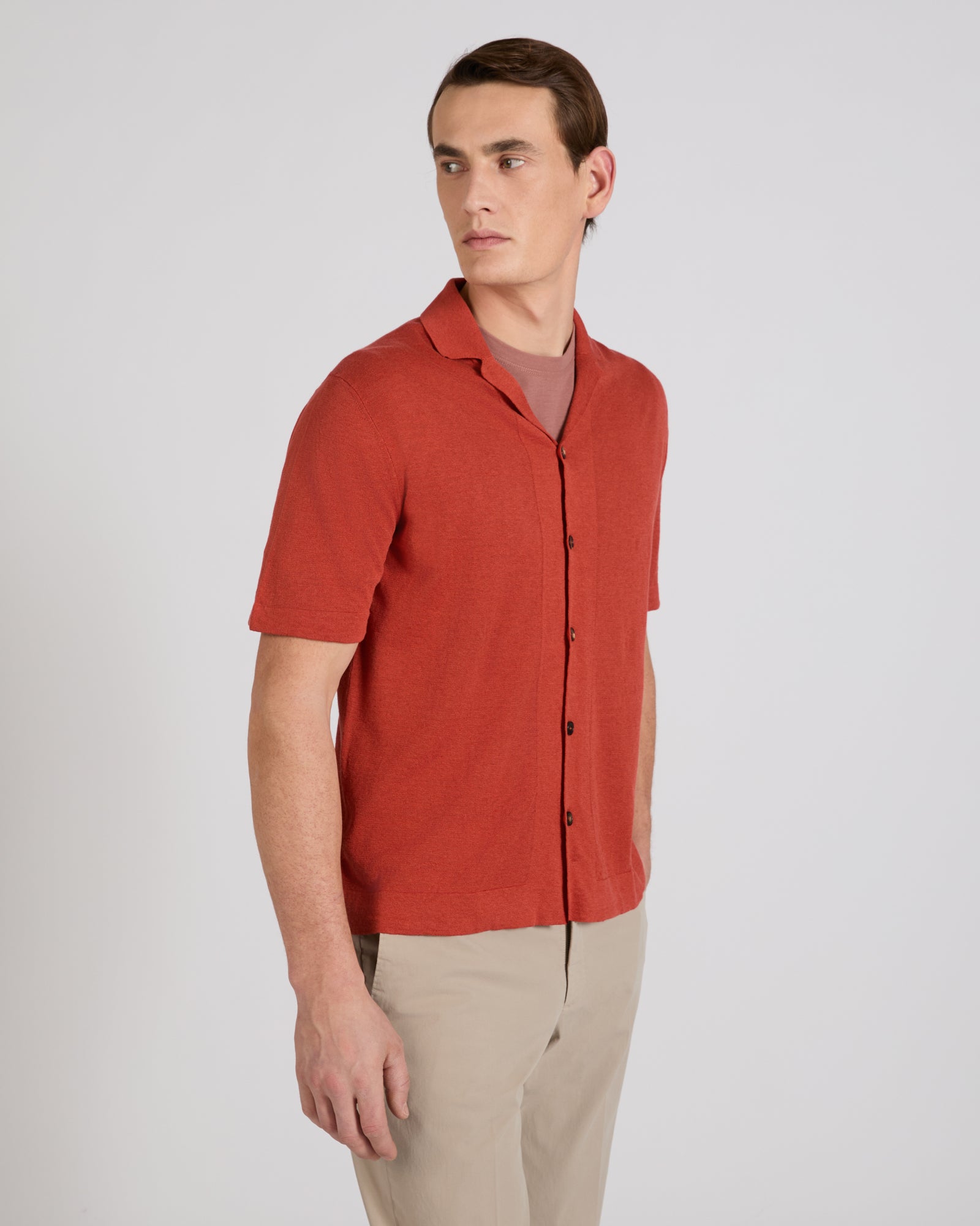 Zanone - Slim fit cotton chioto cardigan - sand – Slowear