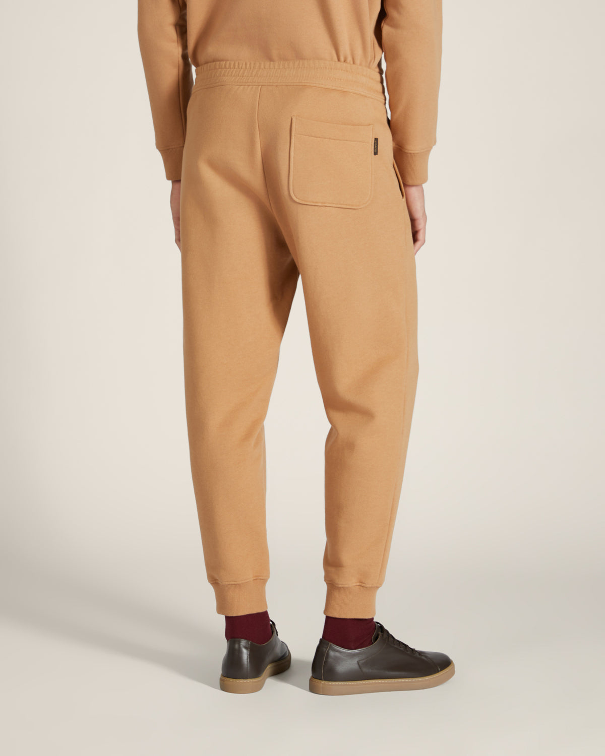 Pantalone jogger regular fit in cotone e cashmere