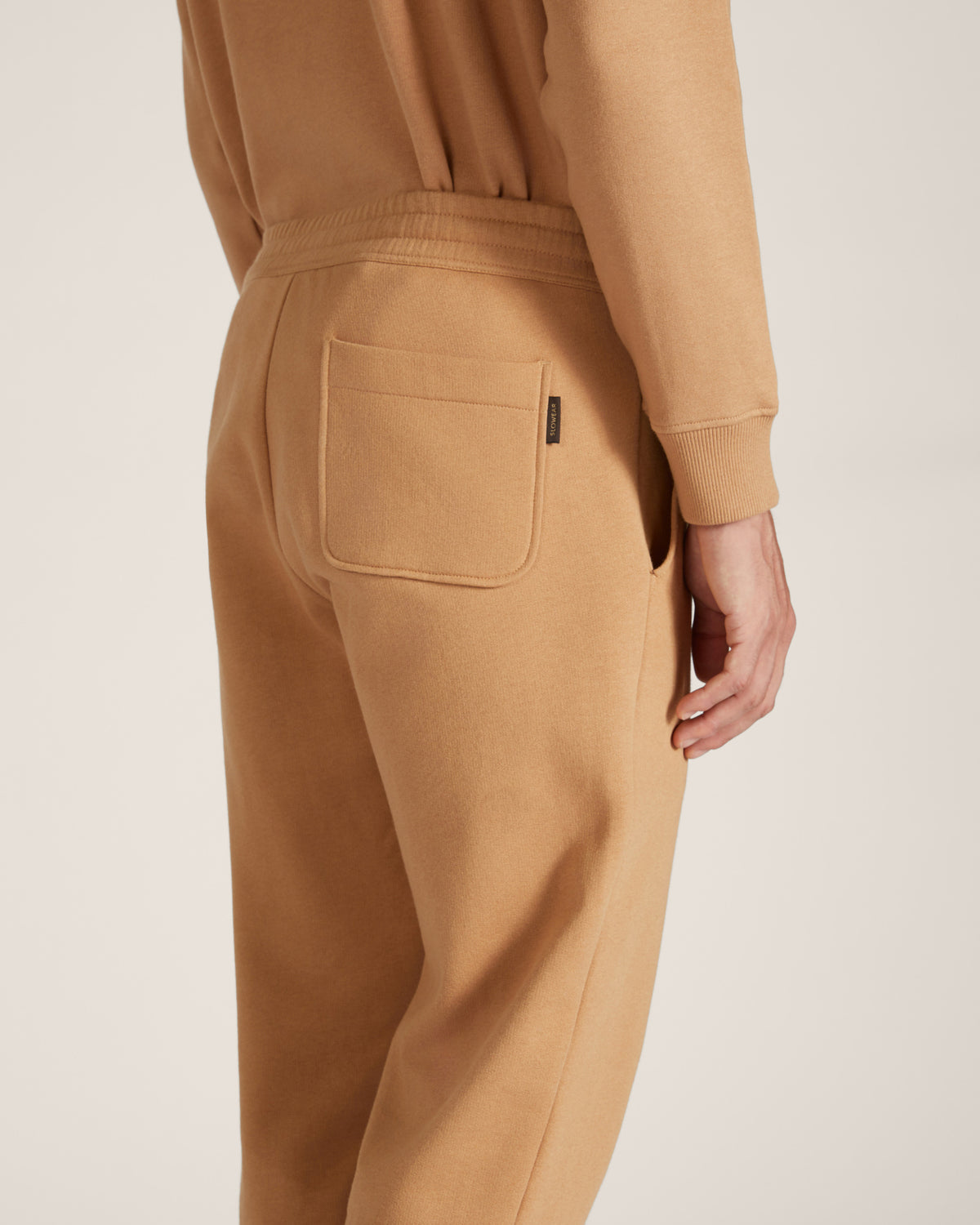 Pantalone jogger regular fit in cotone e cashmere