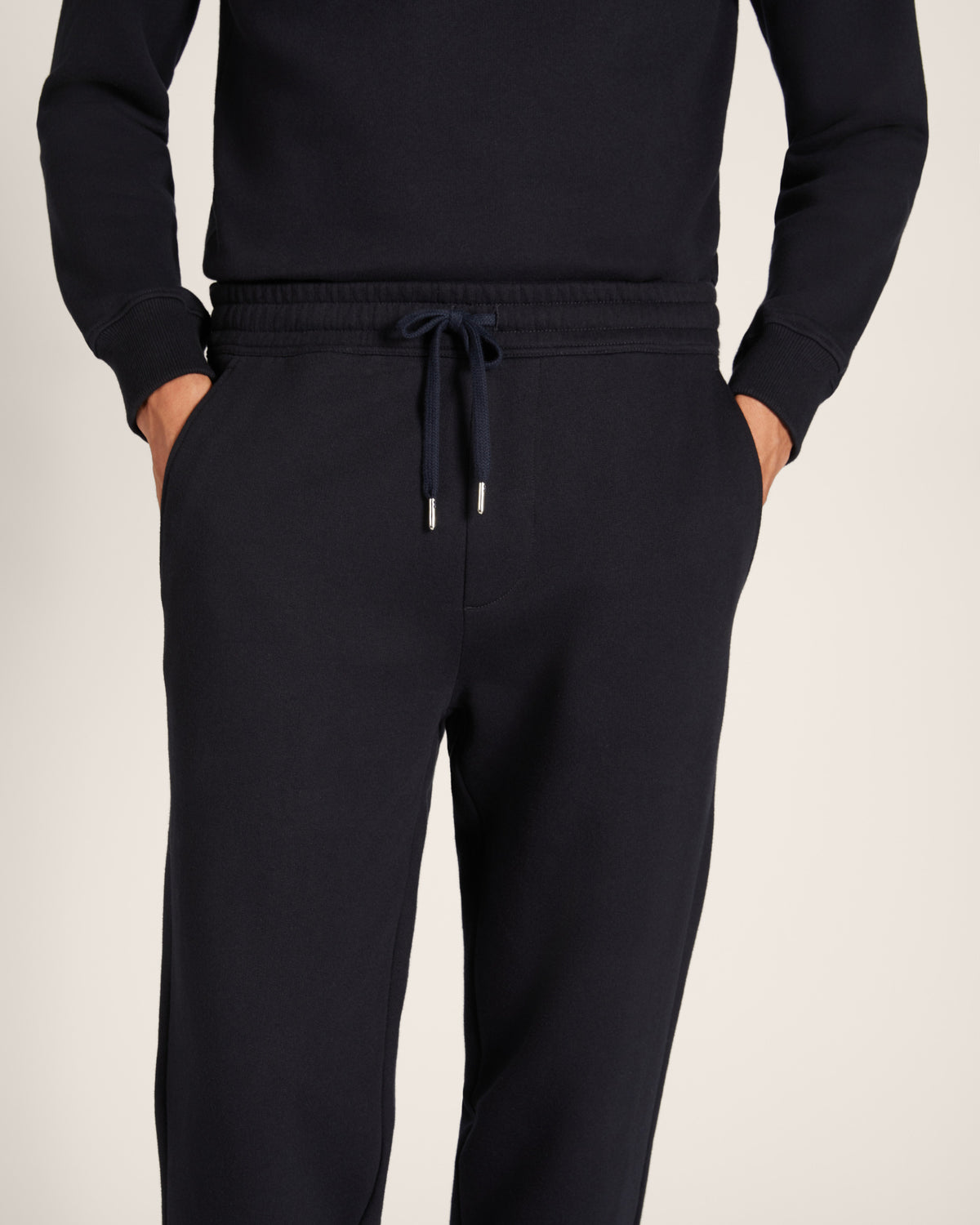 Pantalone jogger regular fit in cotone e cashmere
