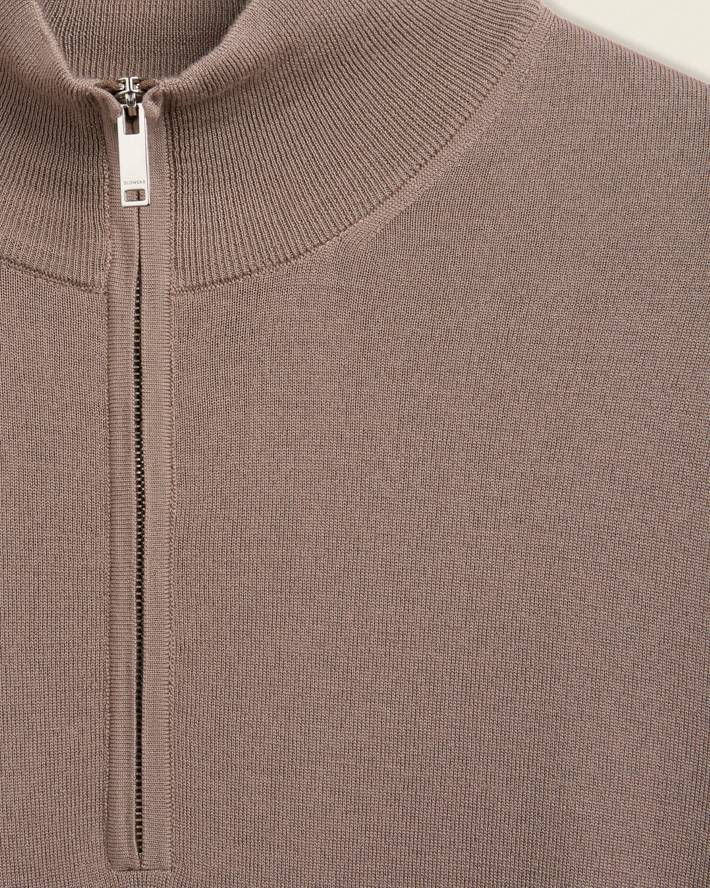 Flexwool-Pullover mit Reißverschluss und Stehkragen