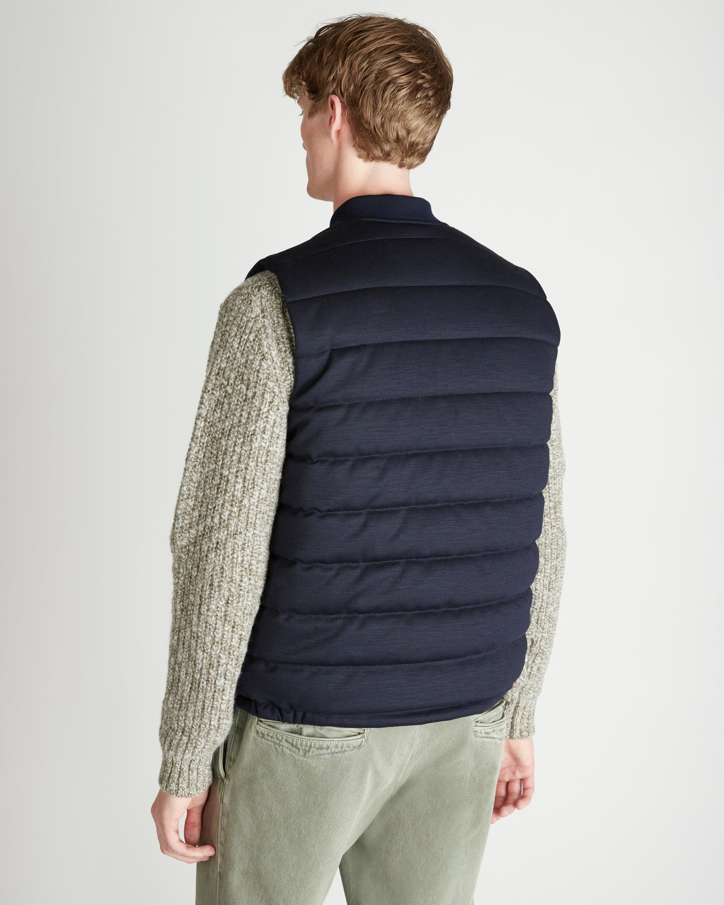 ウール・スリムフィットパッド入りジレ