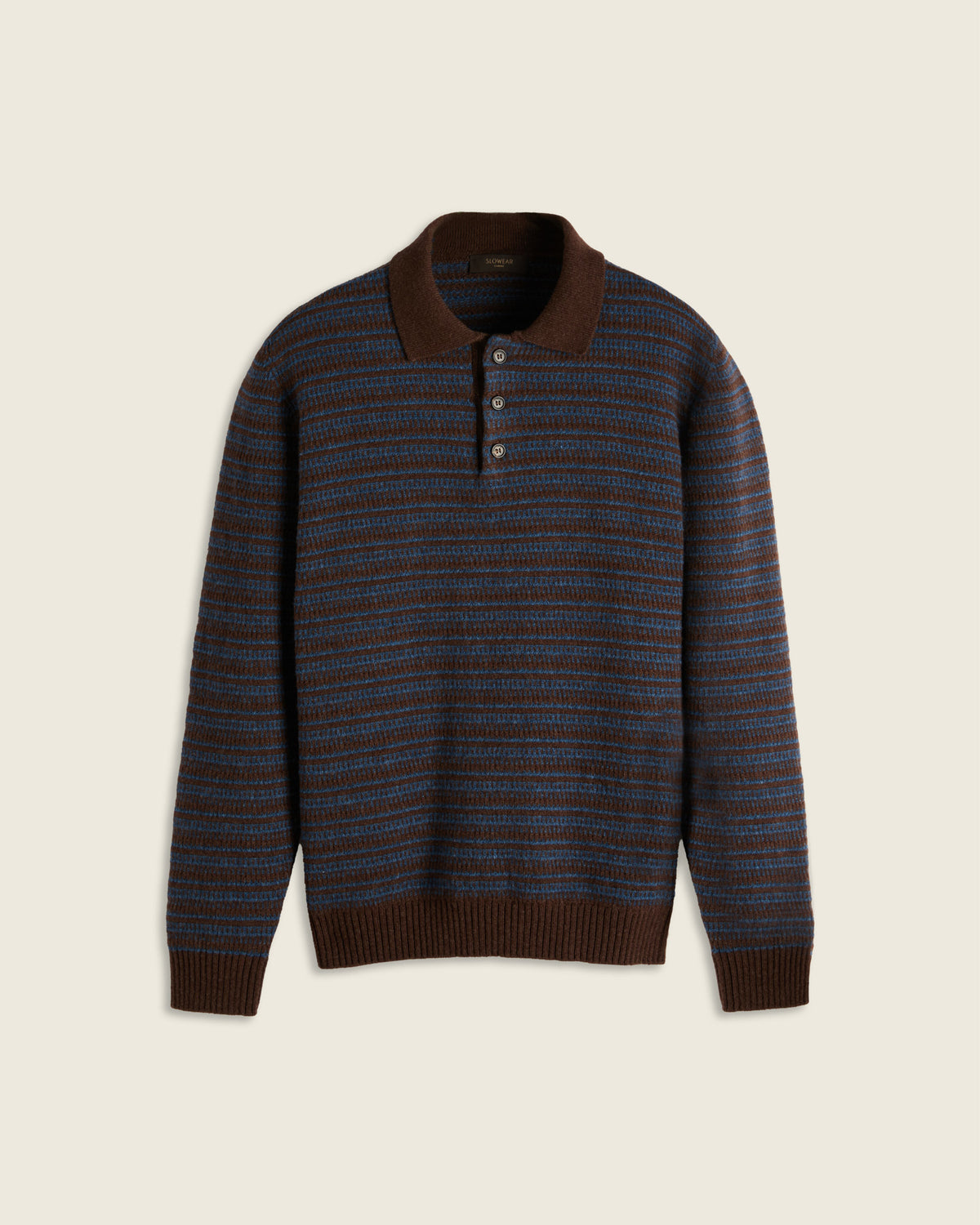 Polo jacquard en laine Geelong