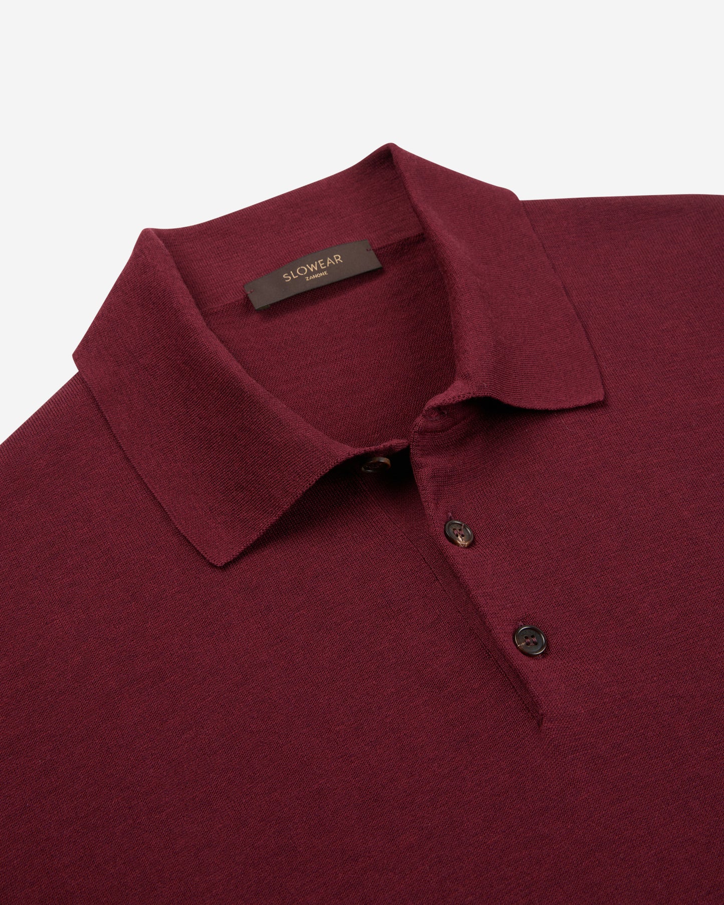 Slim fit cotton and silk polo shirt