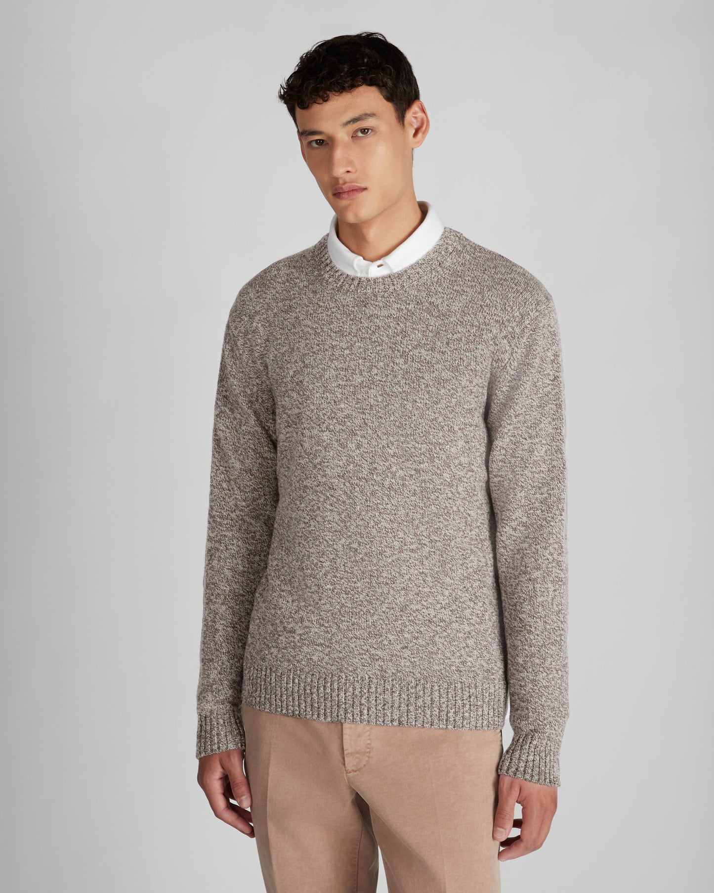 ジーロンウール・スリムフィットクルーネック