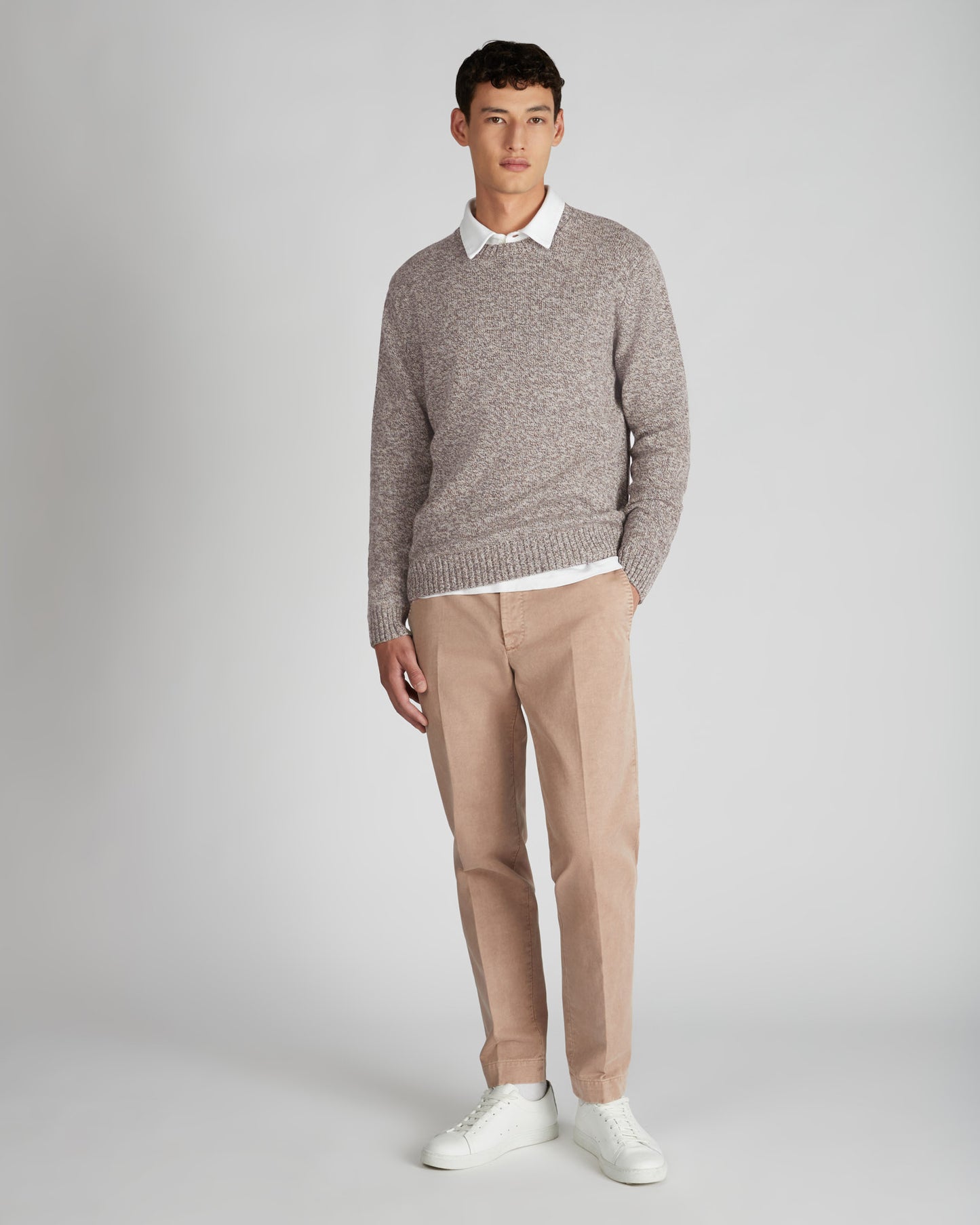 ジーロンウール・スリムフィットクルーネック