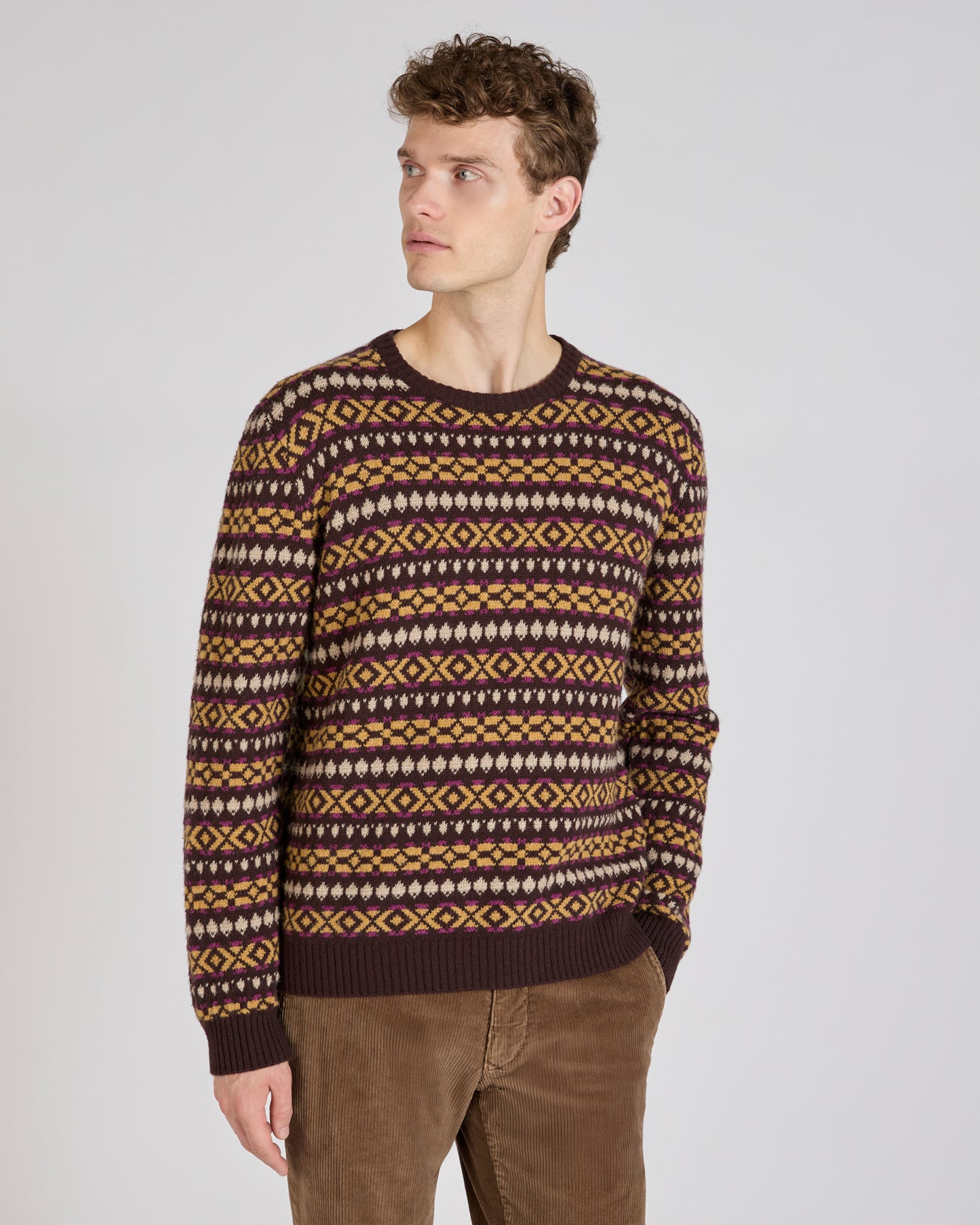 ジーロンウール・スリムフィットクルーネック